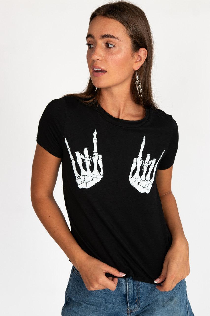Skeleton Hands Tee Product Image