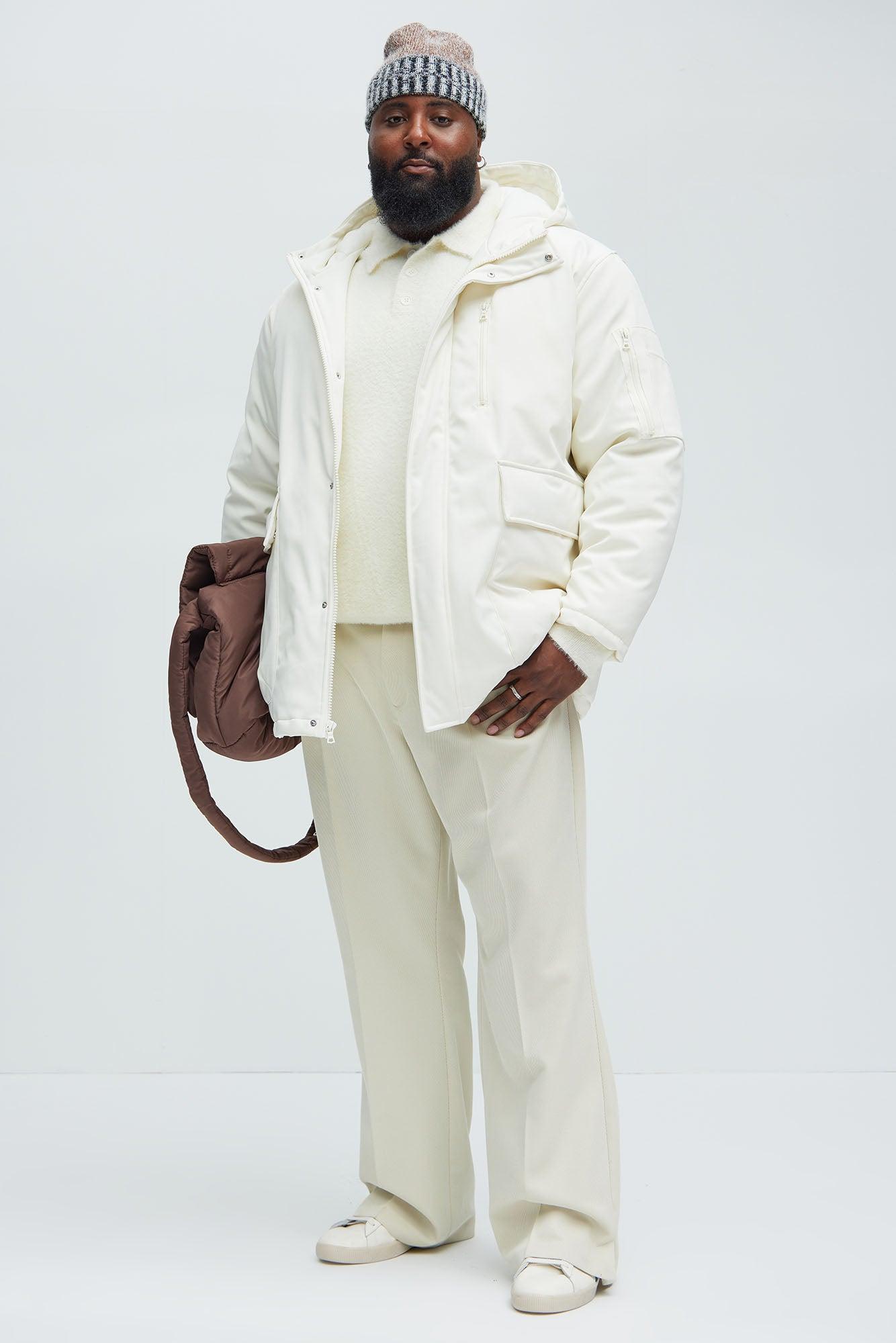 Better Days Padded Hooded Long Coat - Off White Product Image