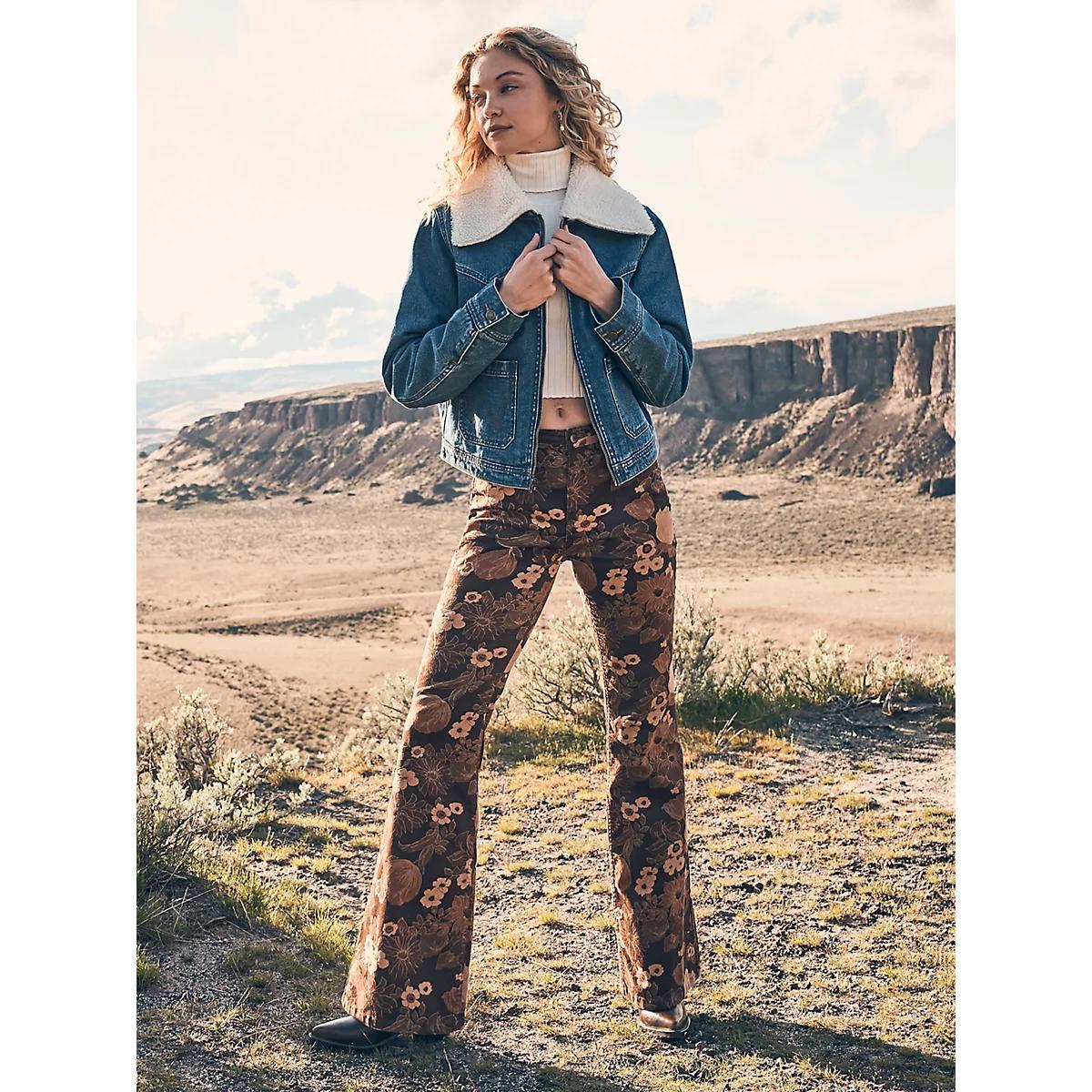 Women's Wrangler® Corduroy High Rise Fierce Flare Jean | Women's JEANS | Wrangler® Product Image