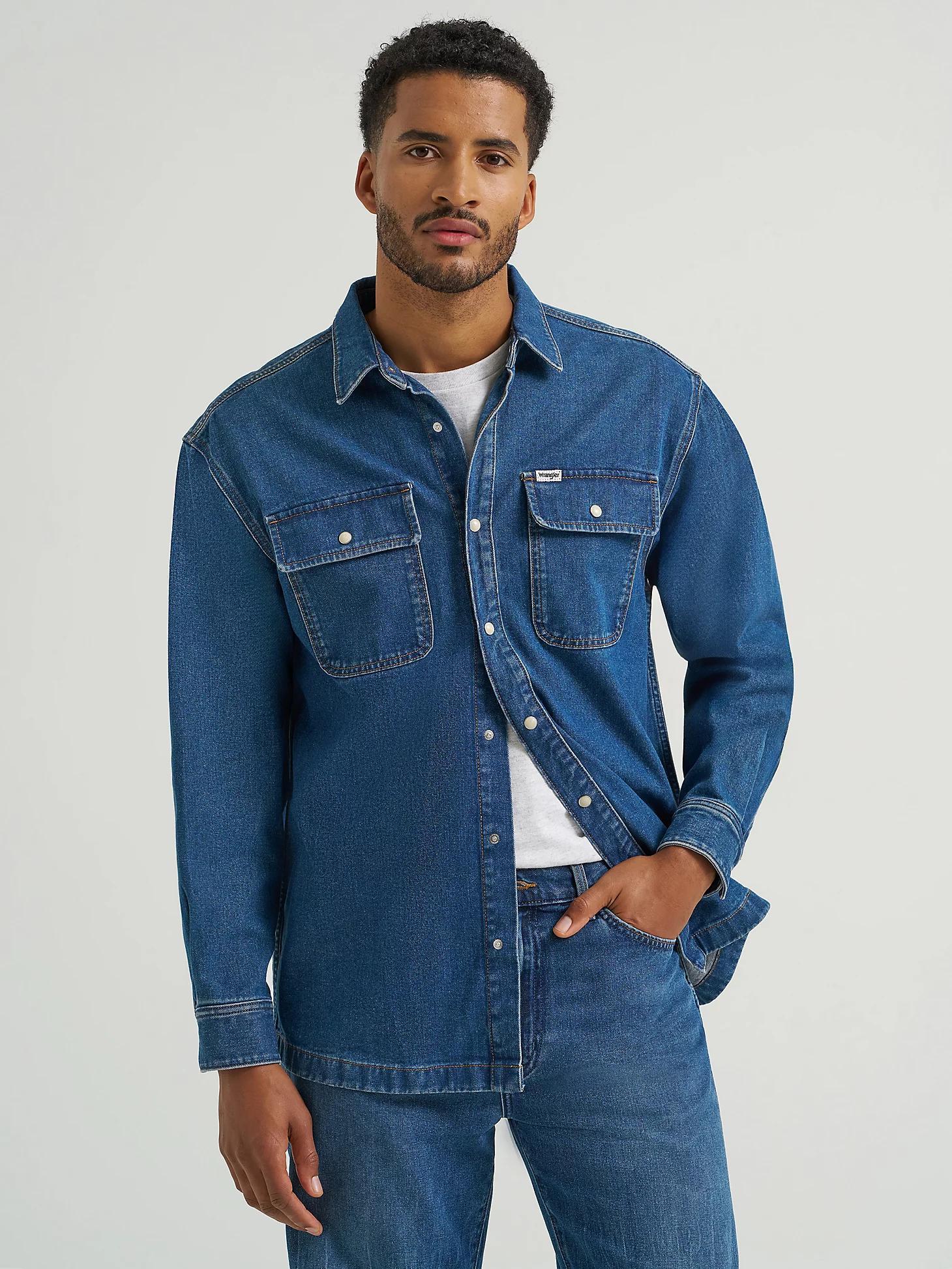 Men's Oversized Denim Shirt | Men's SHIRTS | Wrangler® Product Image