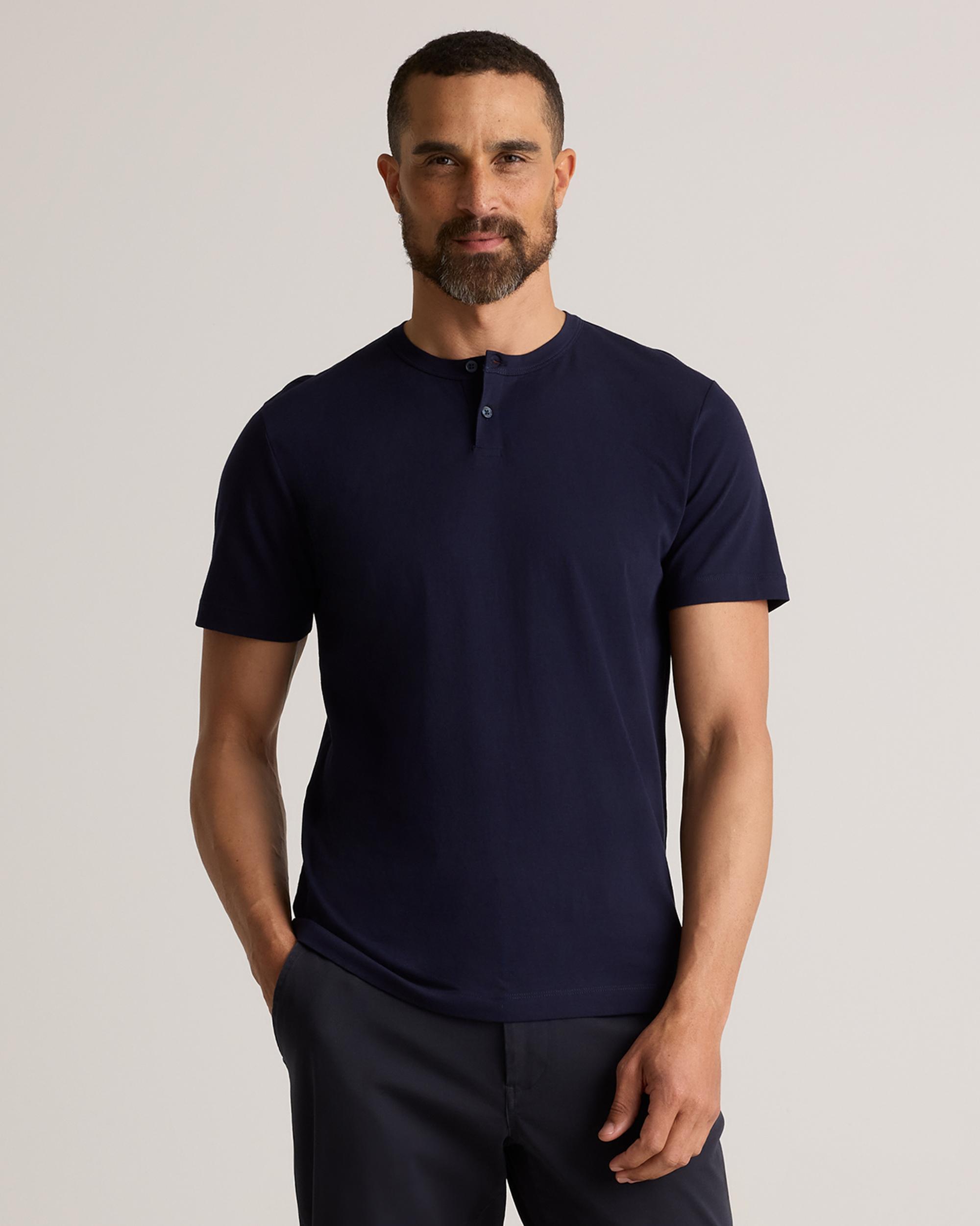 Quince | Men's 100% Pima Cotton Luxe Touch Henley Organic Cotton Product Image