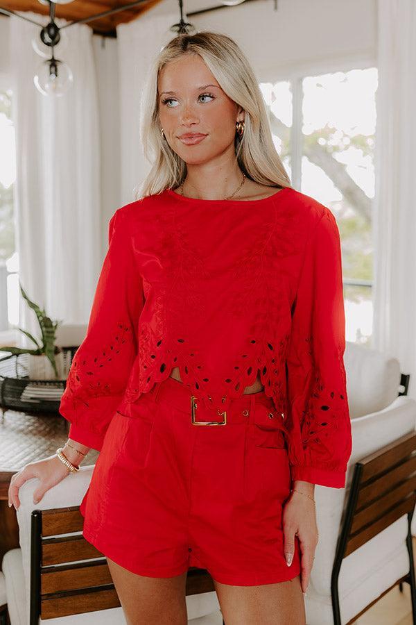 Small Town Parade Embroidered Top Product Image