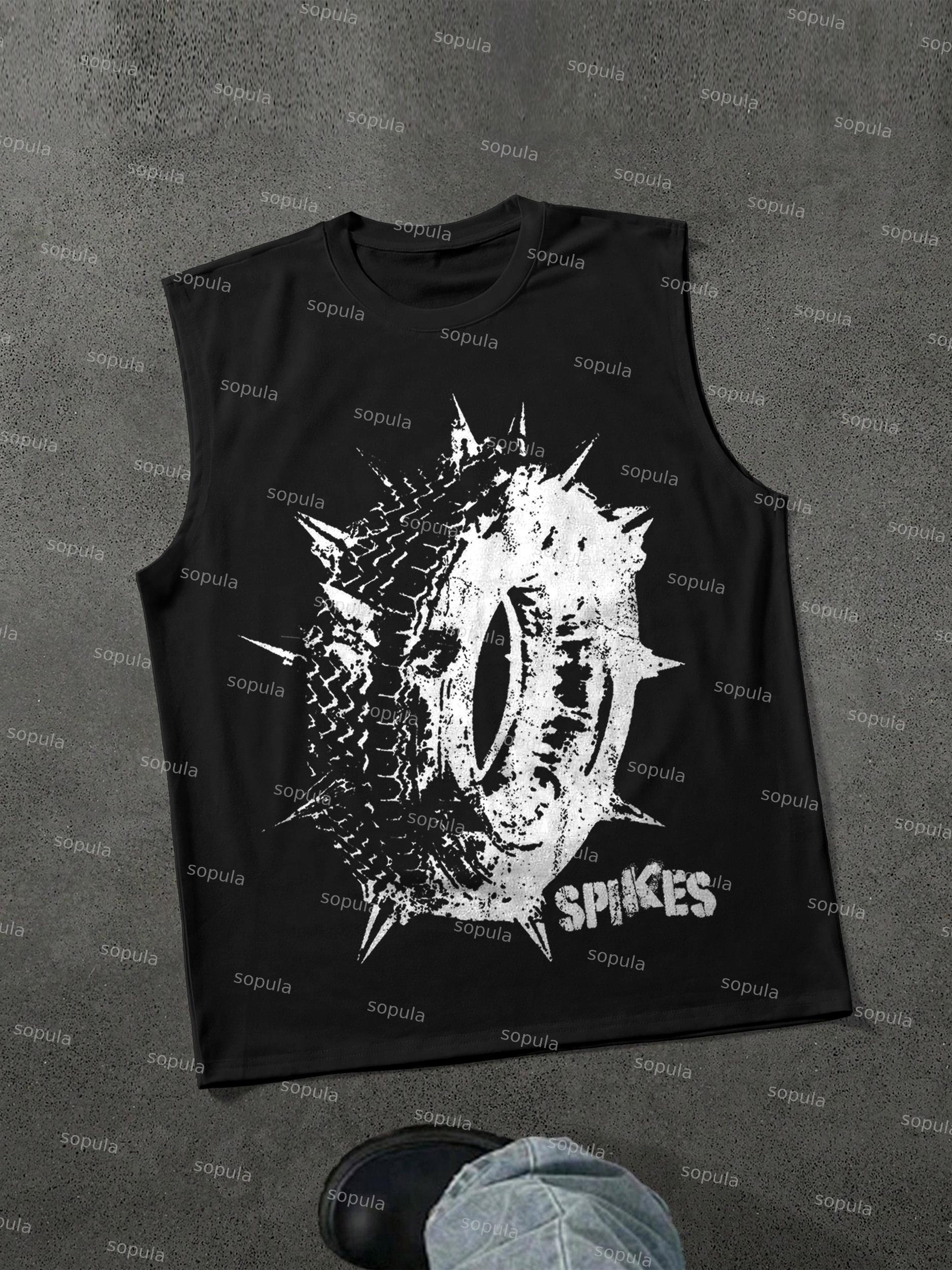 Abstract Spiked Tire Print Tank Top Product Image