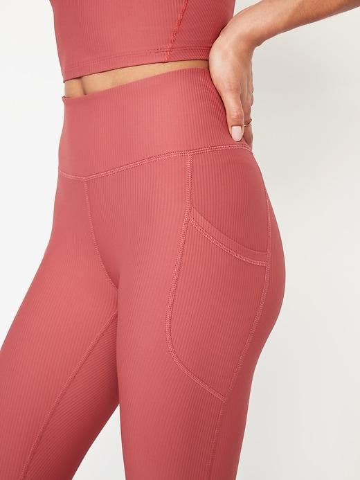 High-Waisted PowerSoft Rib Leggings Product Image