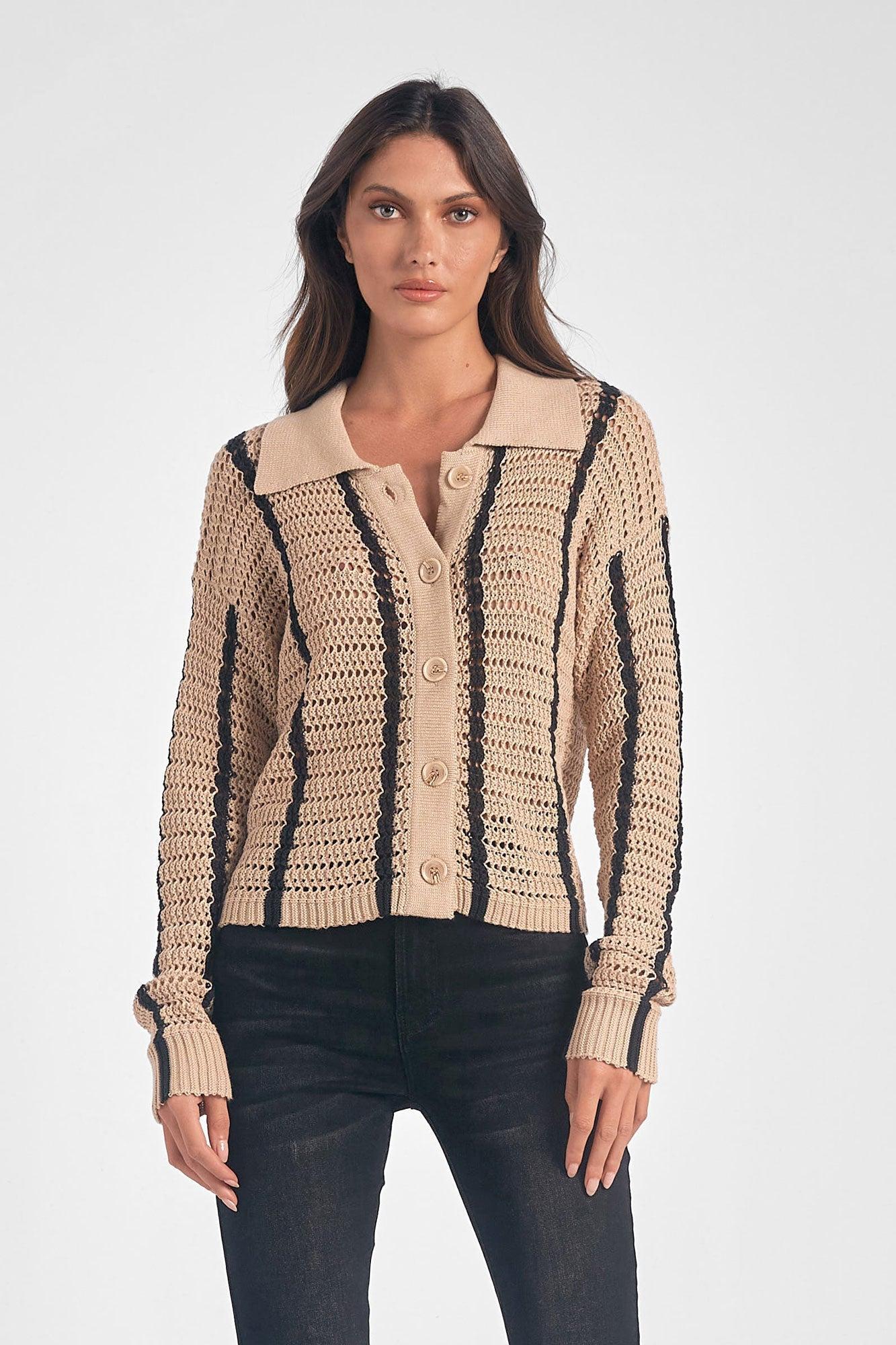 Sweater Vnk Btn Down Product Image