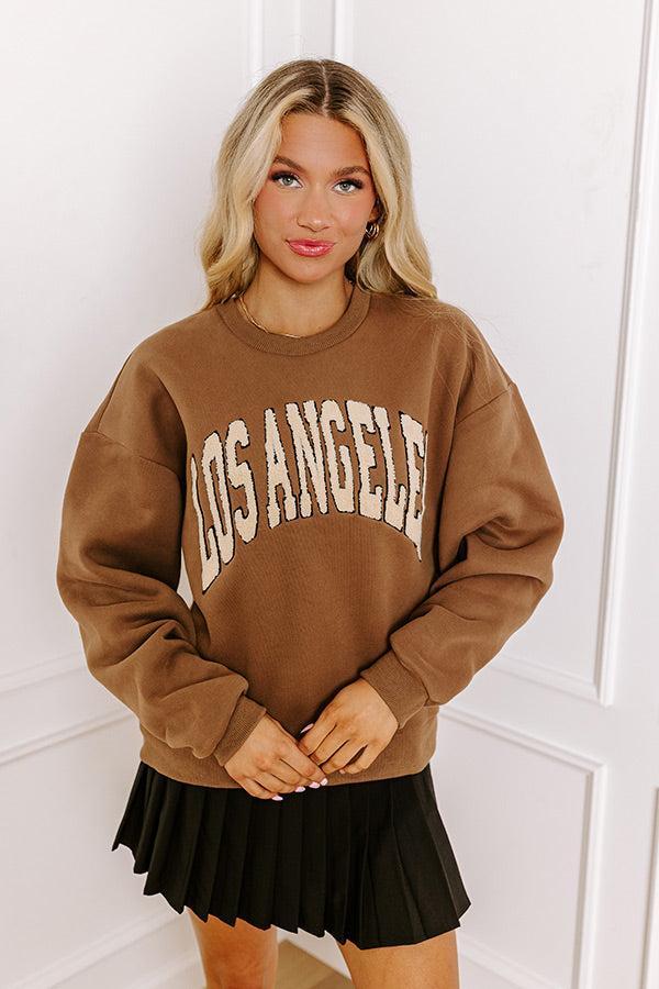 Los Angeles Sherpa Embroidered Sweatshirt Product Image