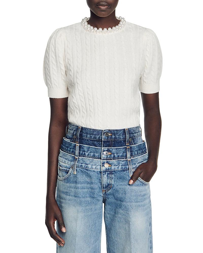 Womens Cable Knit Sweater Product Image