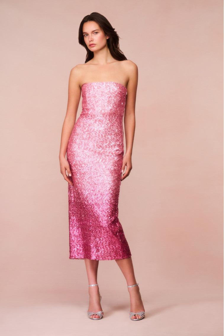 Stasia Sequined Ombré Midi Dress Product Image