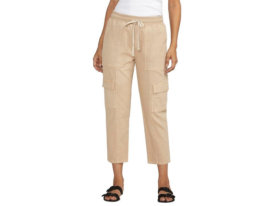 Jag Jeans Textured Cargo Crop (Humus) Women's Dress Pants Product Image