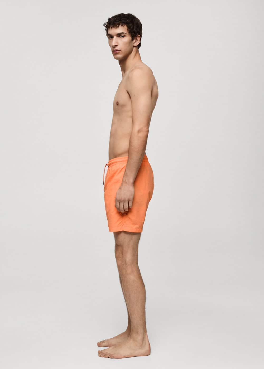 Plain lace swimsuit - Men | MANGO USA Product Image