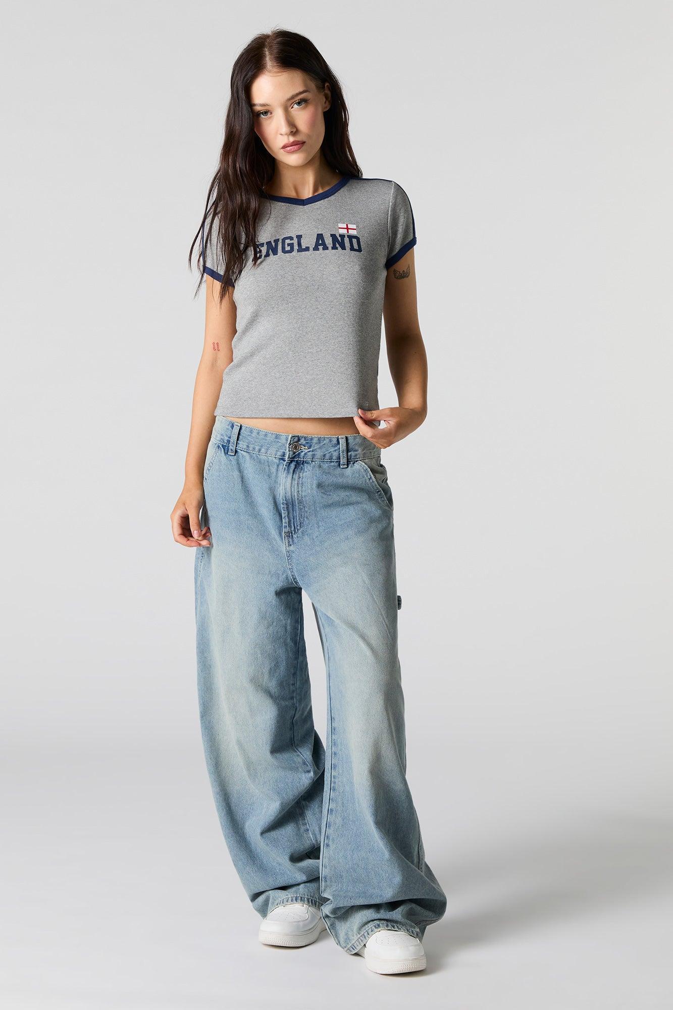 Sporty Graphic Ringer T-Shirt Female Product Image