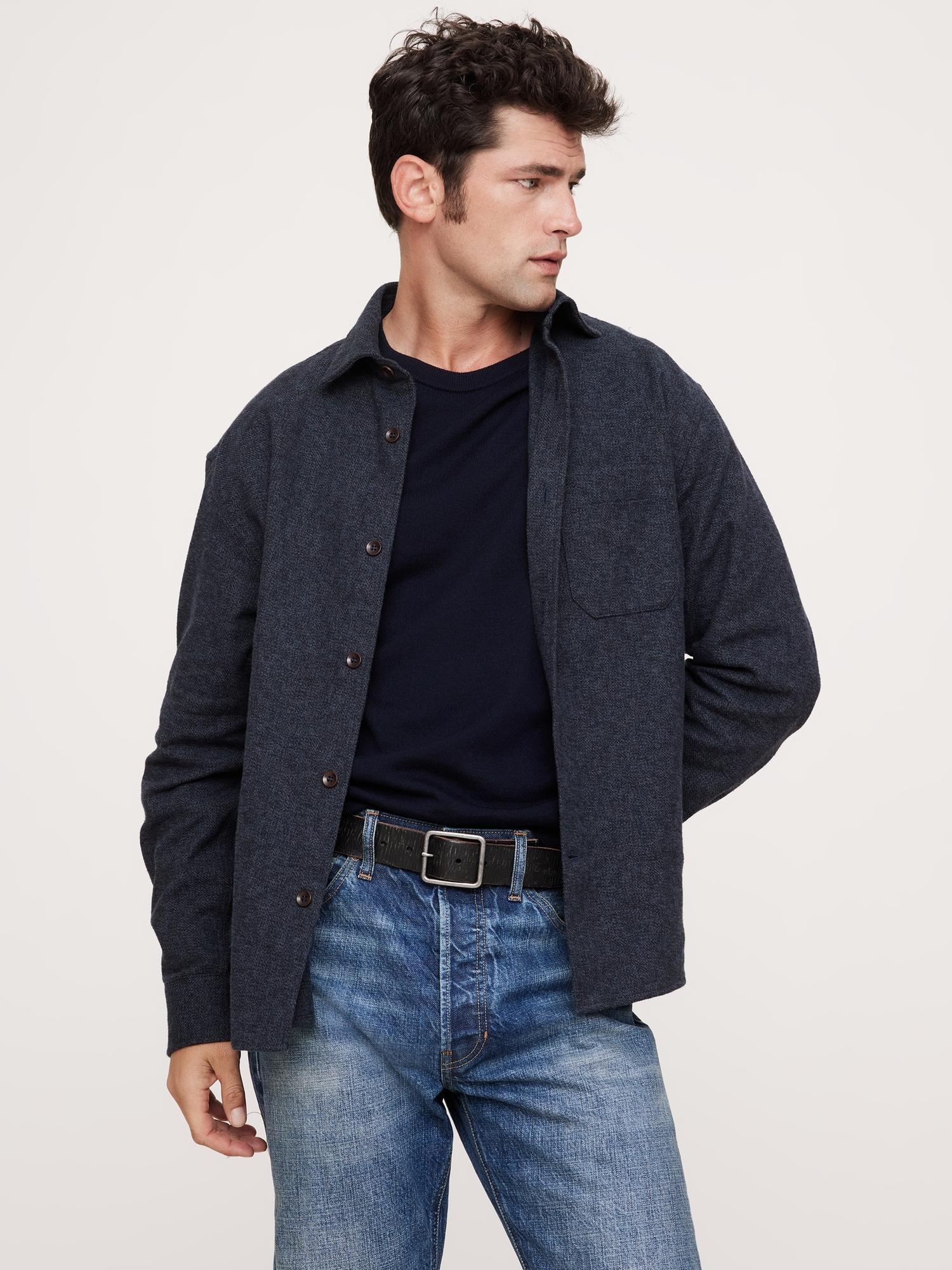 Relaxed-Fit Flannel Overshirt Product Image