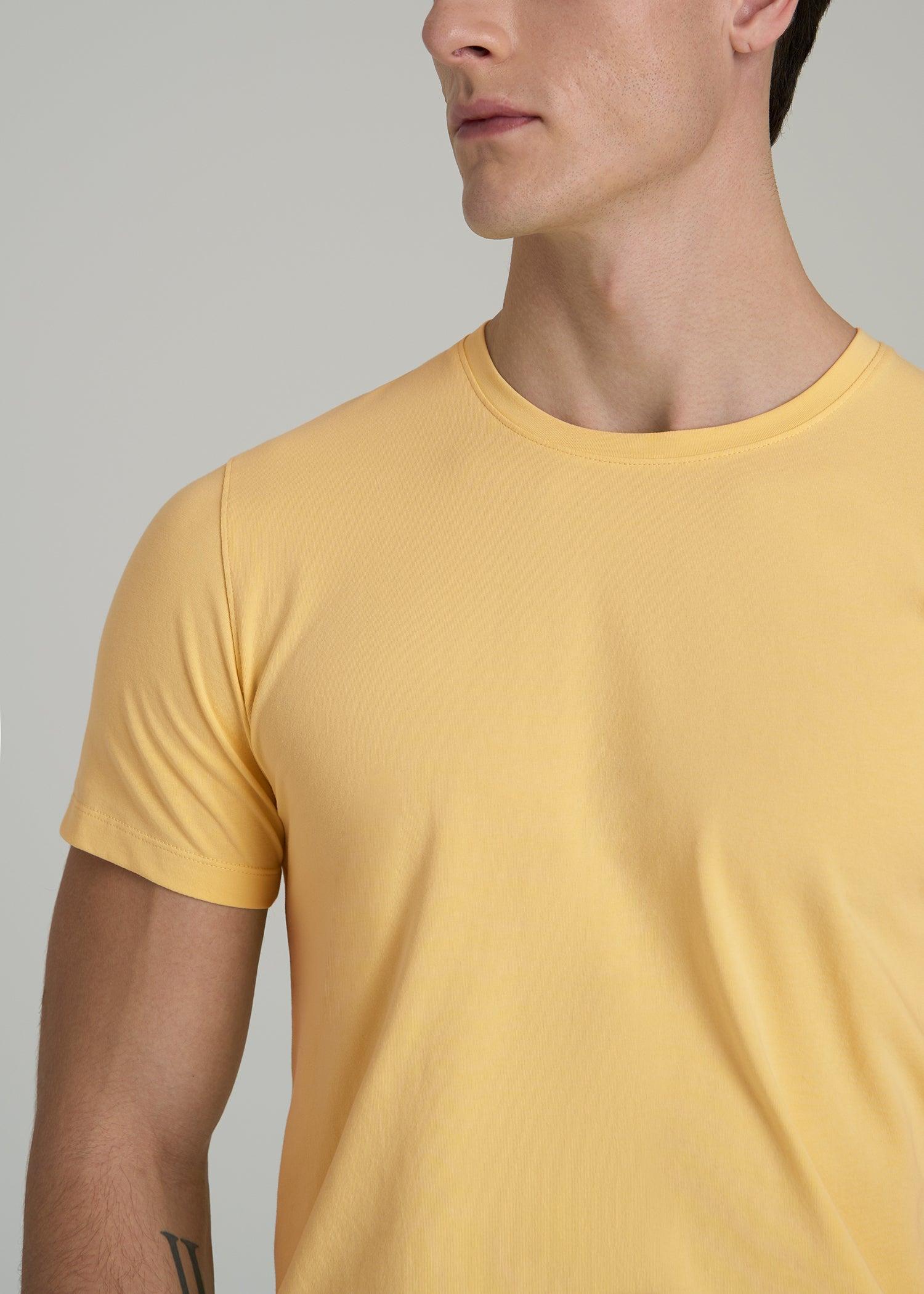 The Essential MODERN-FIT Crewneck Tee for Tall Men in Lemon Drop Product Image