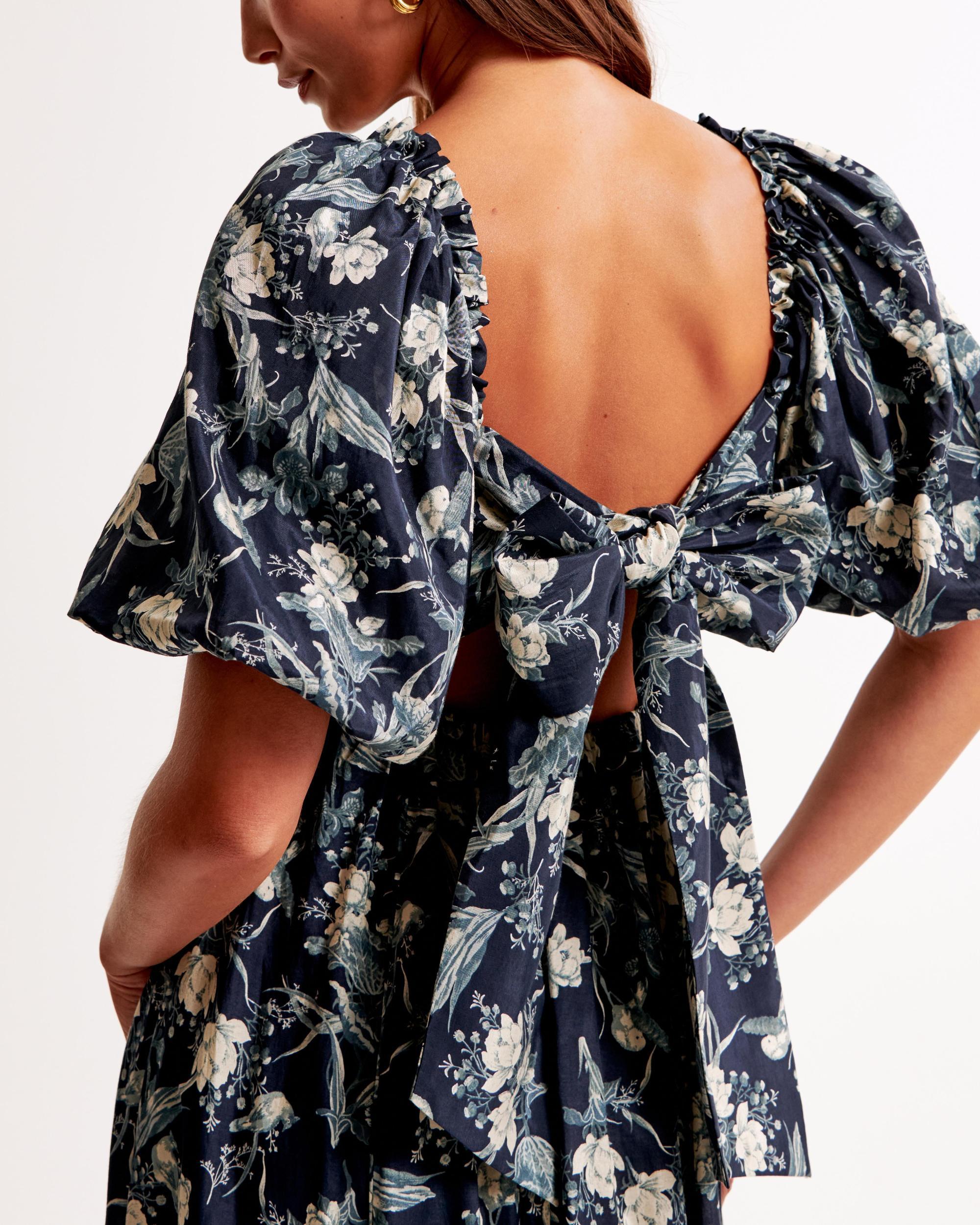 Hardware Drama Puff Sleeve Maxi Dress Product Image