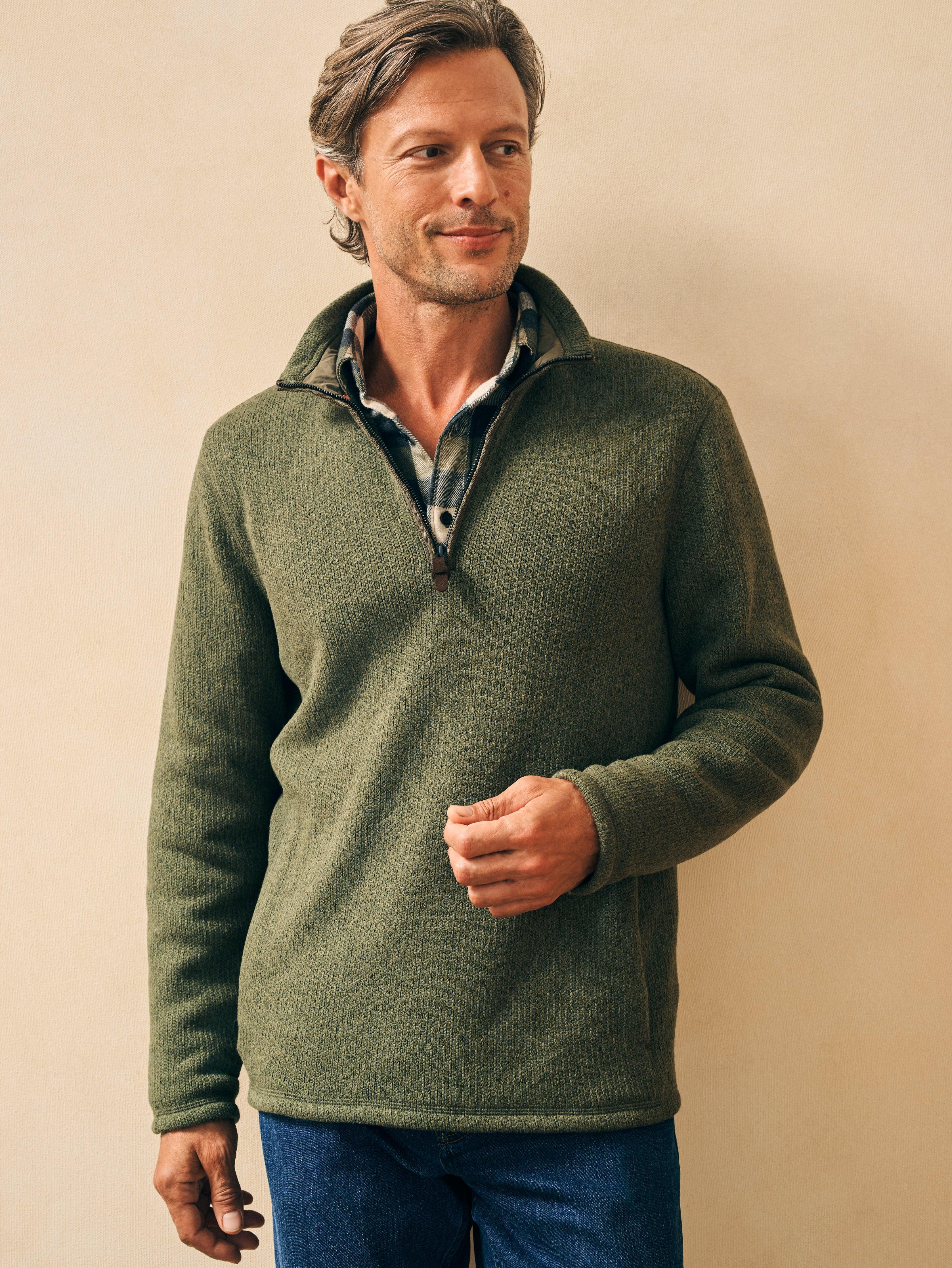Sweater Fleece Quarter Zip - Maine Forest Male Product Image