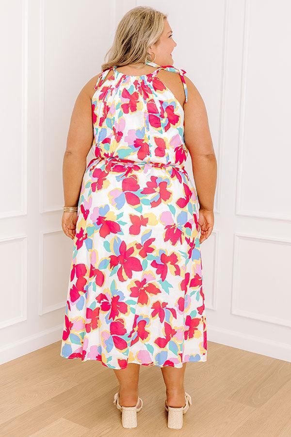 Sunny Disposition Floral Midi Dress Curves Product Image