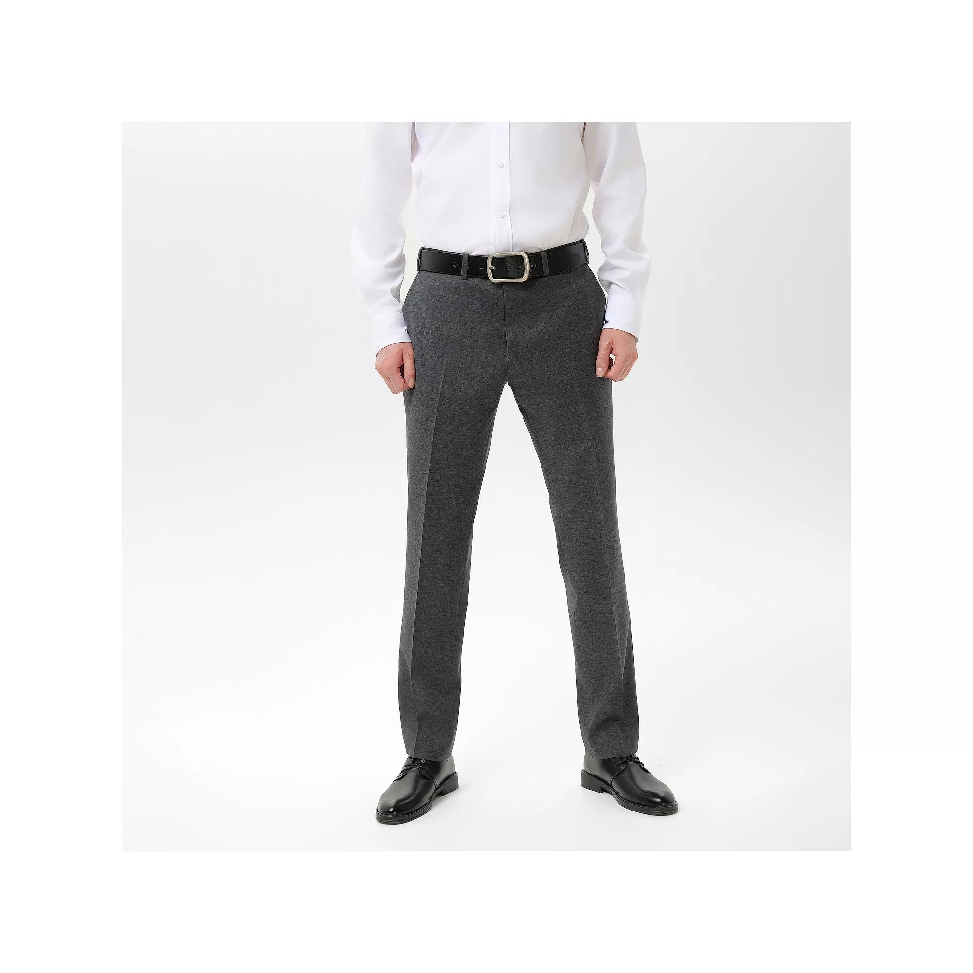 Men's INDOCHINO Gray Slim-Fit Wool Blend Suit Pants, Size: 32X30 Product Image