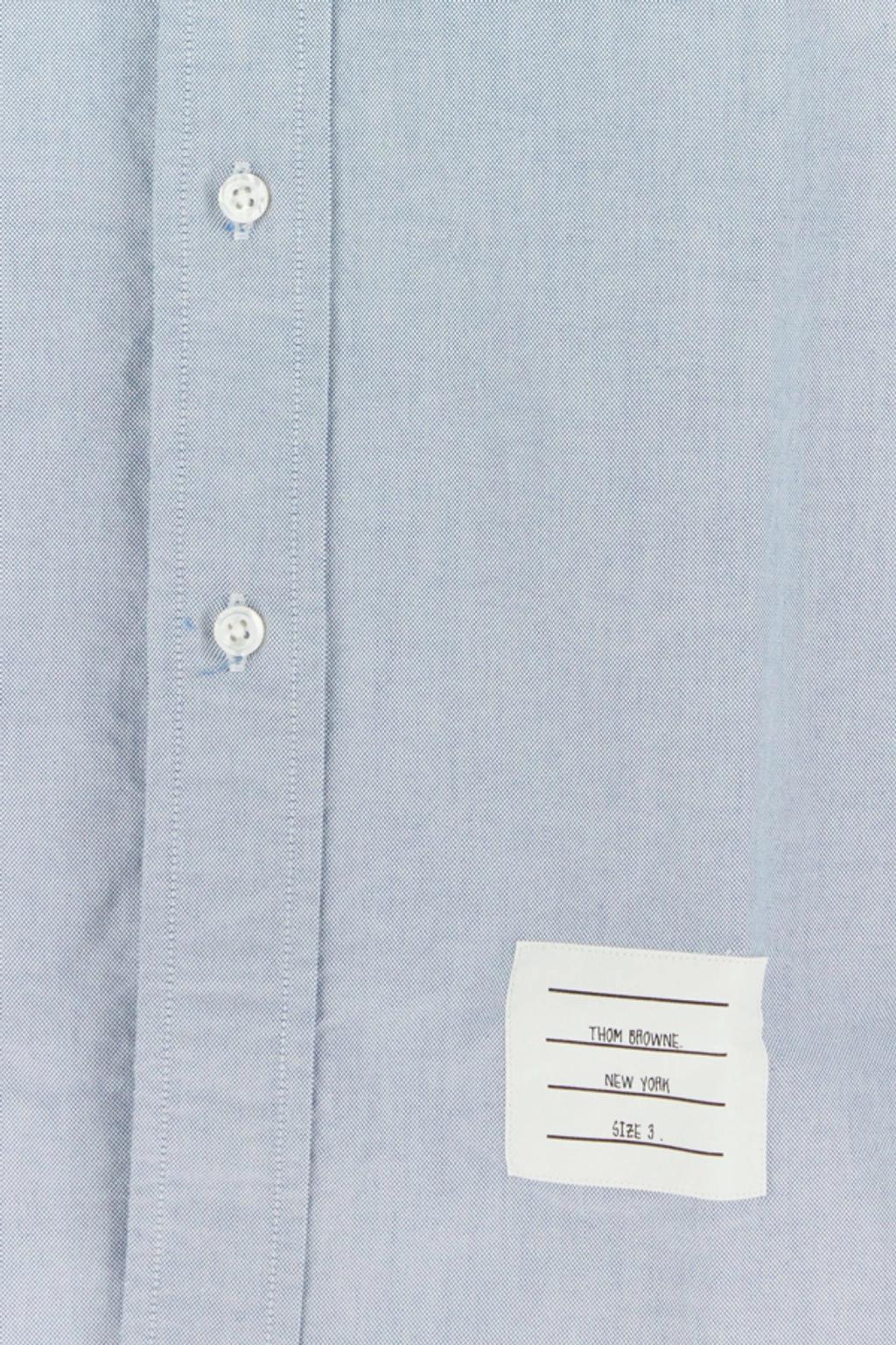 THOM BROWNE Classic Fit Cotton Button-down Shirt In Light Blue Product Image
