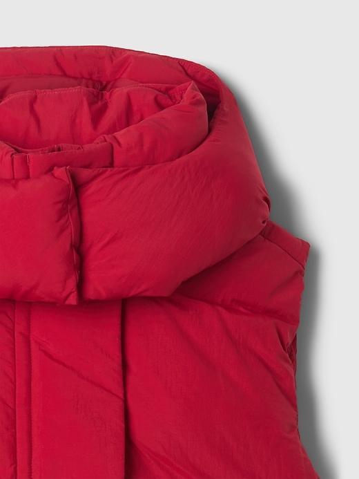 Cropped Duvet Wrap Puffer Vest Product Image