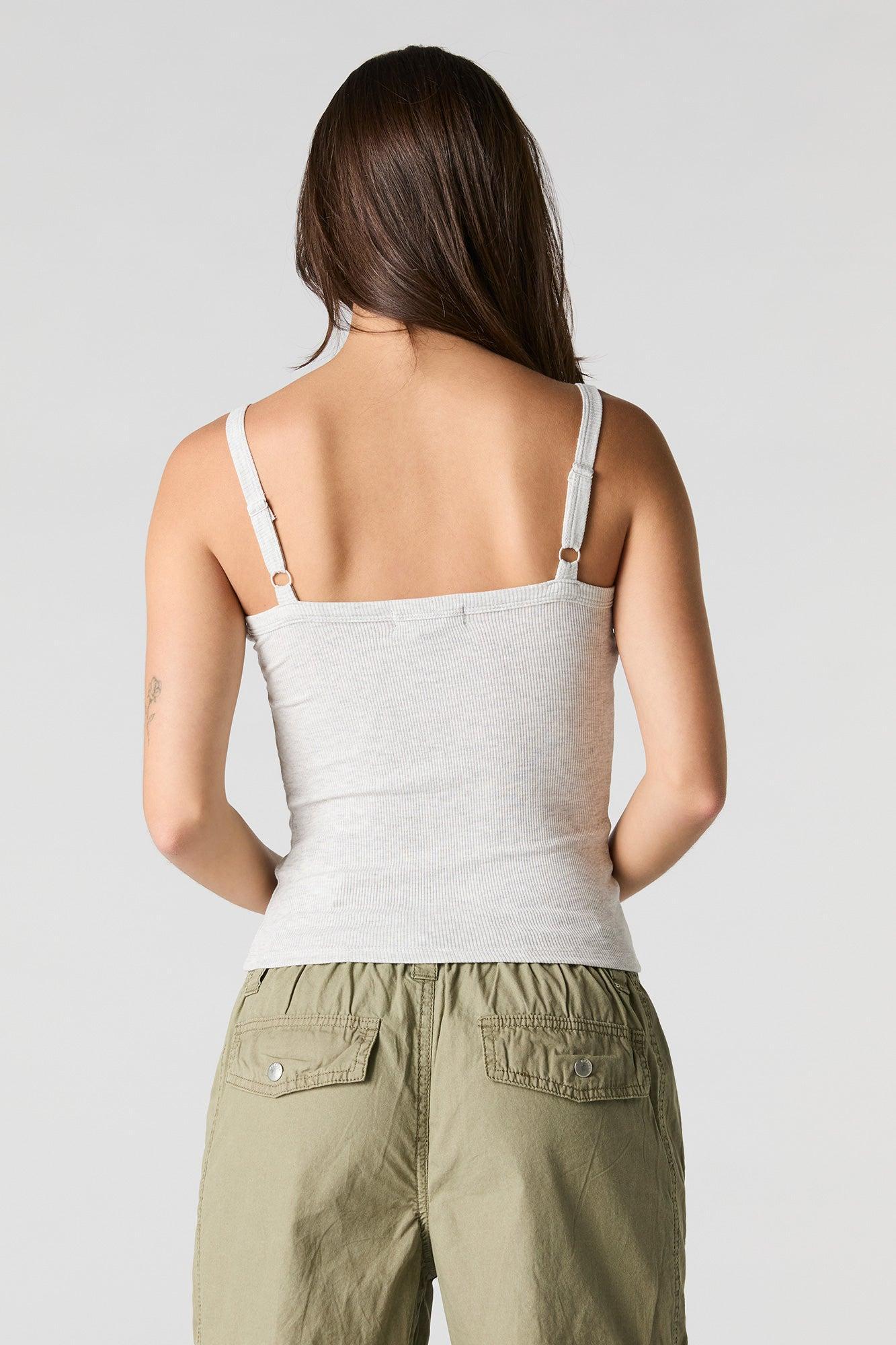 Everyday Ribbed V-Neck Tank Female Product Image