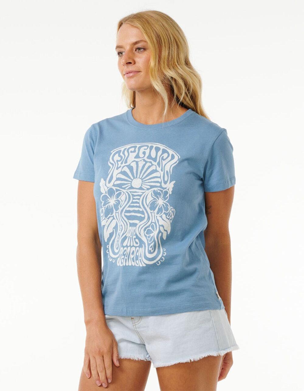 RIP CURL High Tide Psychic Womens Tee - DUSTY BLUE Product Image