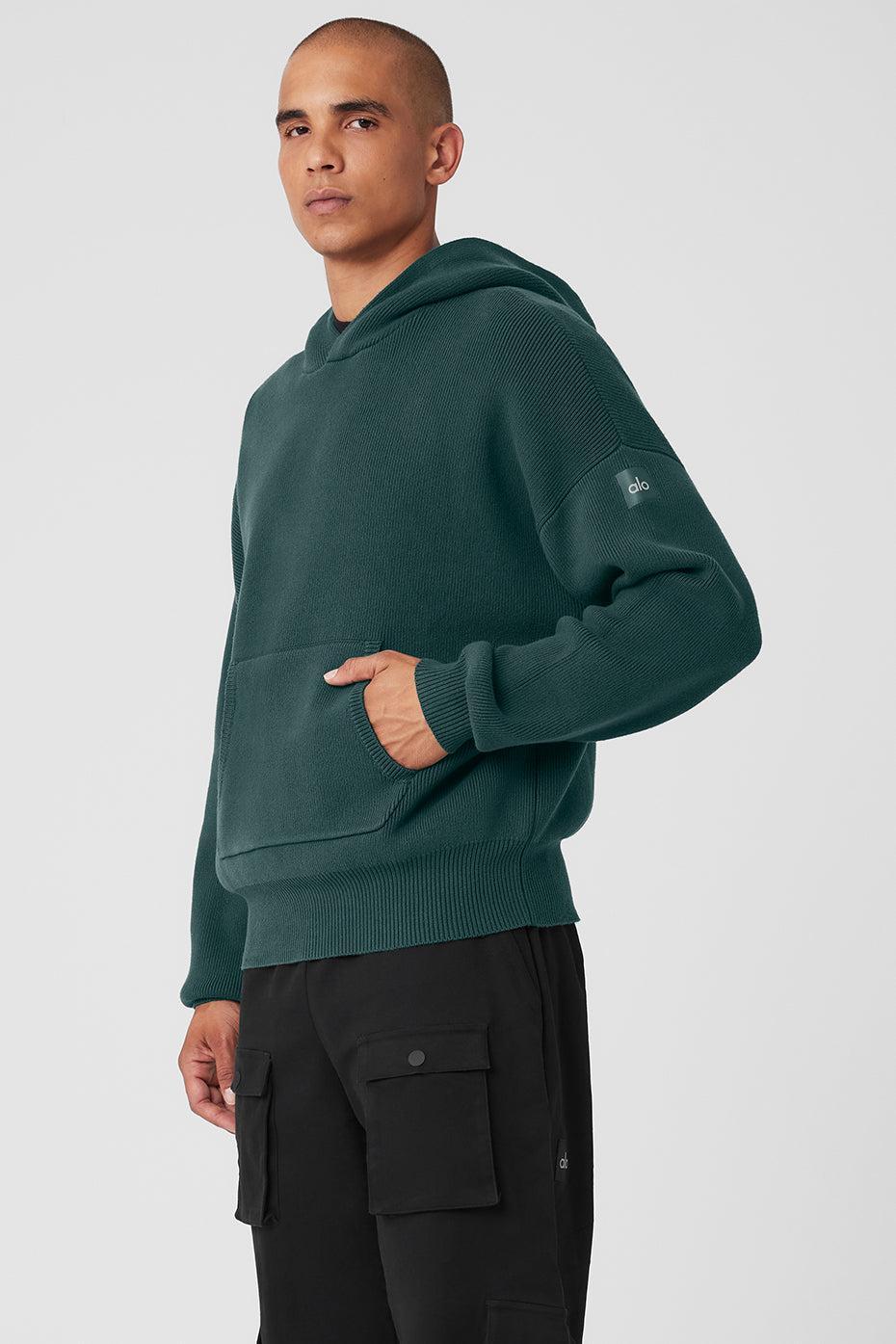Scholar Hooded Sweater - Midnight Green Male Product Image