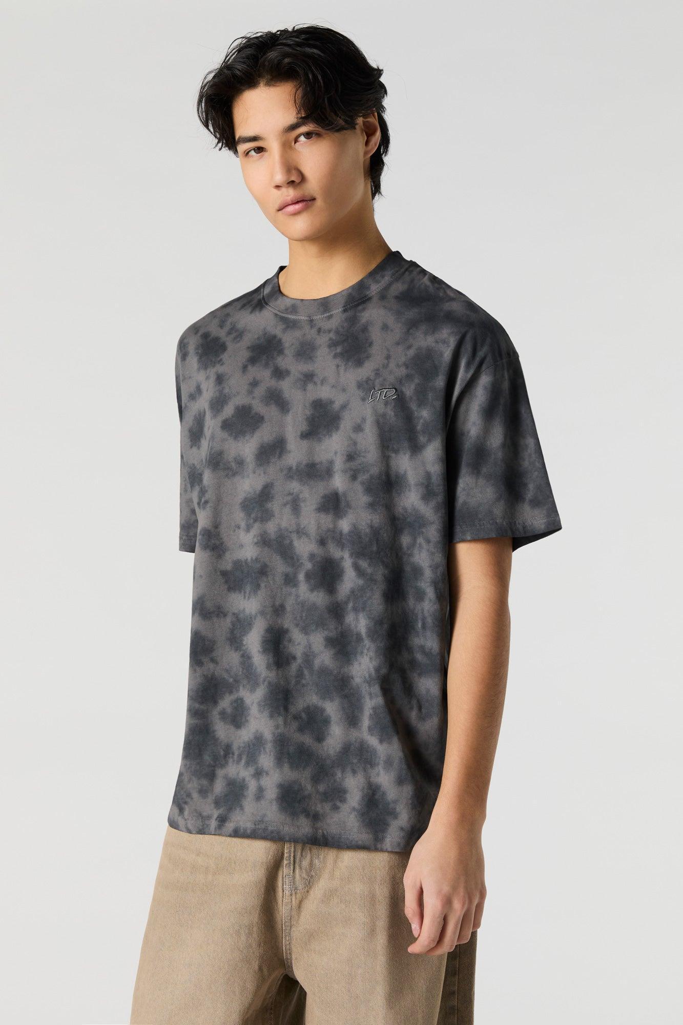 LTD Embroidered Tie Dye Relaxed T-Shirt Male Product Image