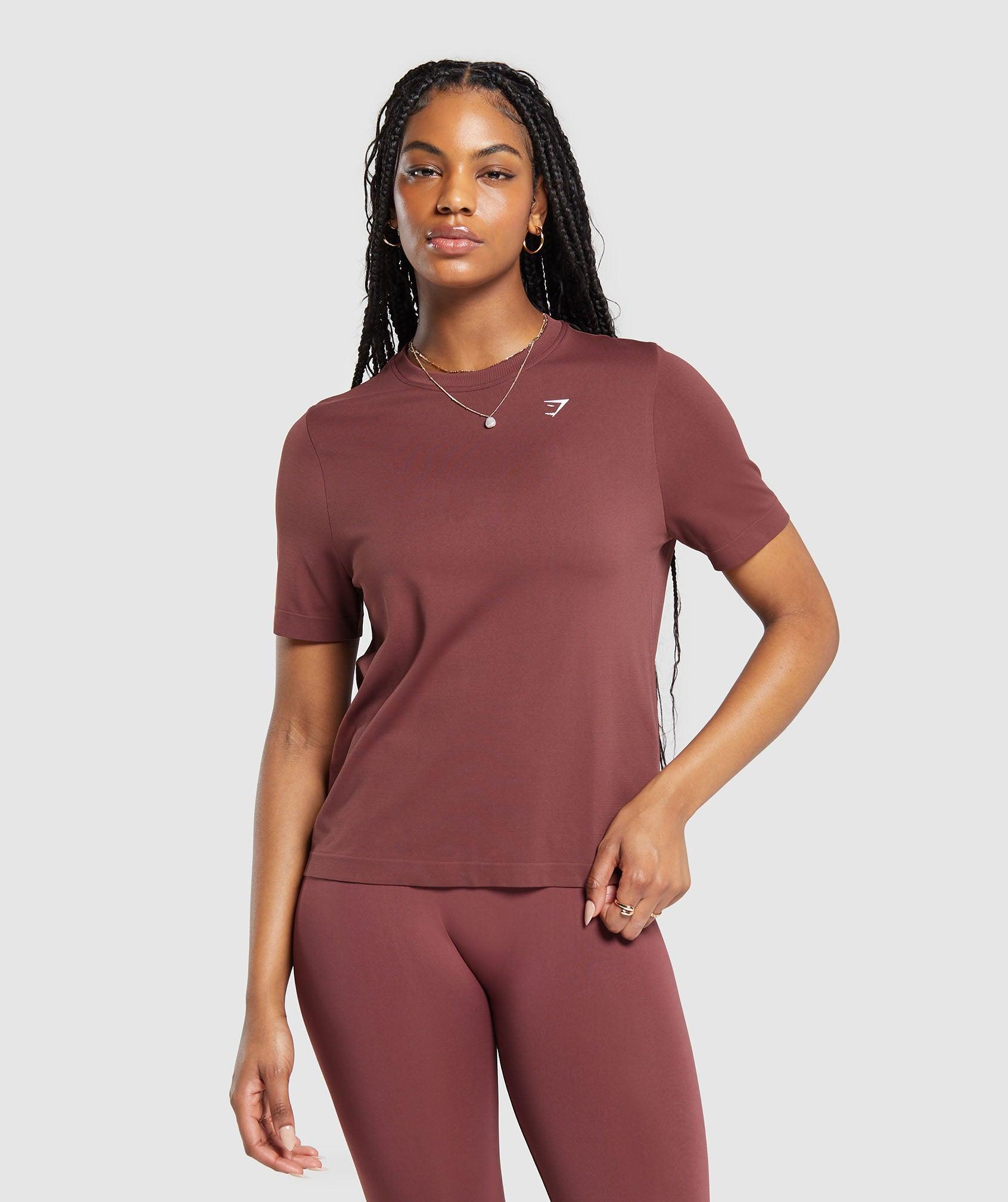 Gymshark Everyday Seamless T-Shirt - Burgundy Brown Female Product Image