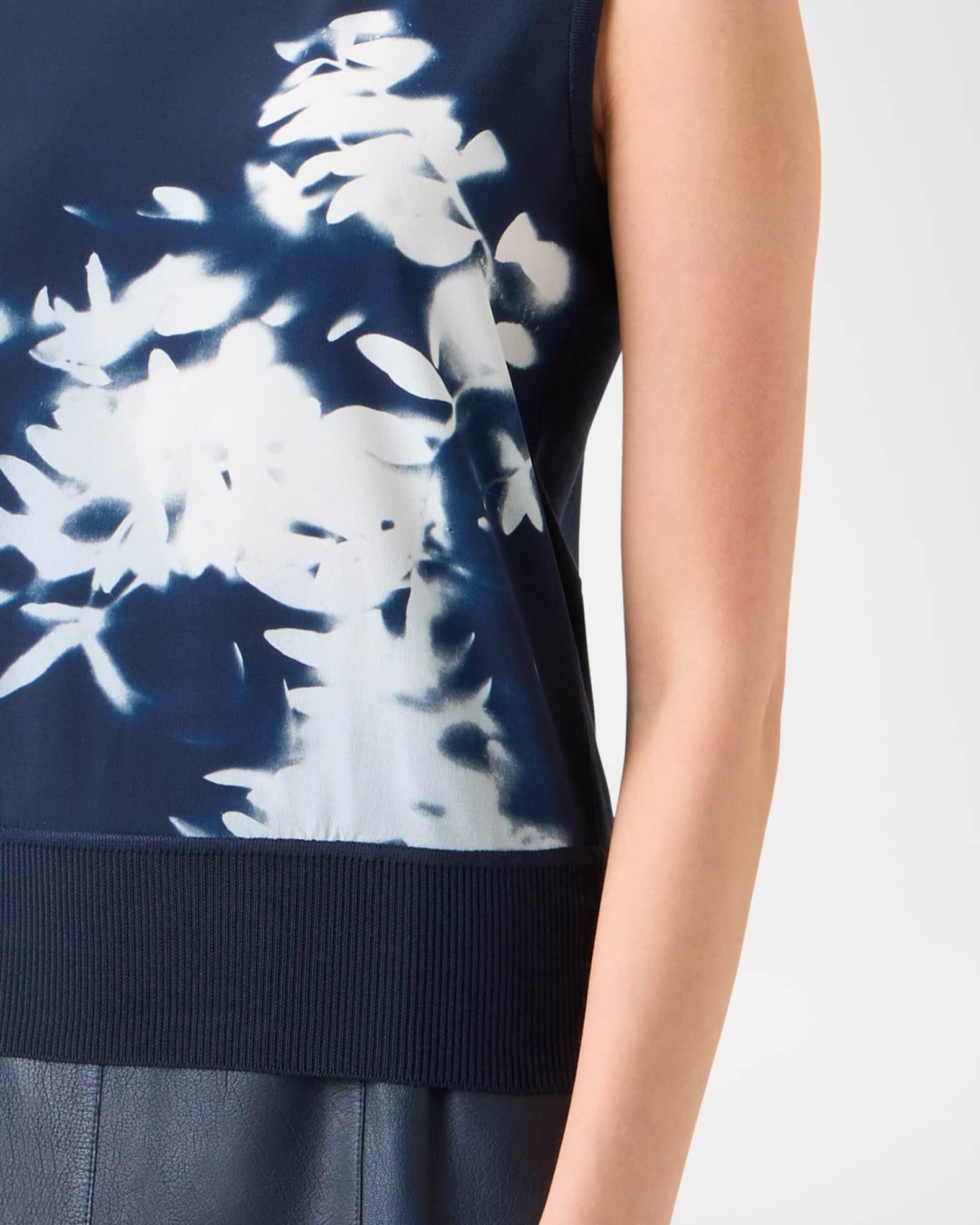 Wildflower-Print Silk Knit Tank Top Product Image