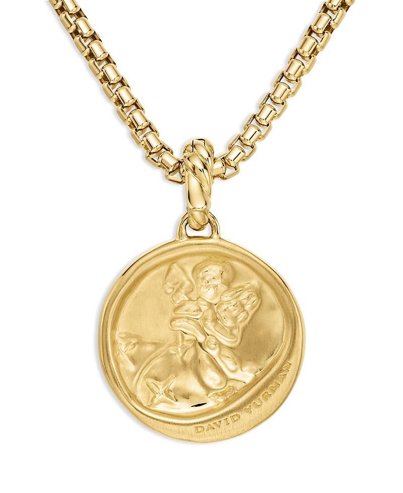 David Yurman 18K Yellow Gold Diamond Aquarius Amulet Pendant Product Image