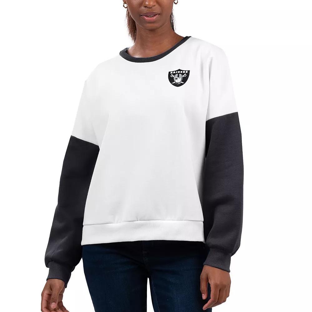 Women's G-III 4Her by Carl Banks White Las Vegas Raiders A-Game Pullover Sweatshirt, Size: XL, Lvr White Product Image
