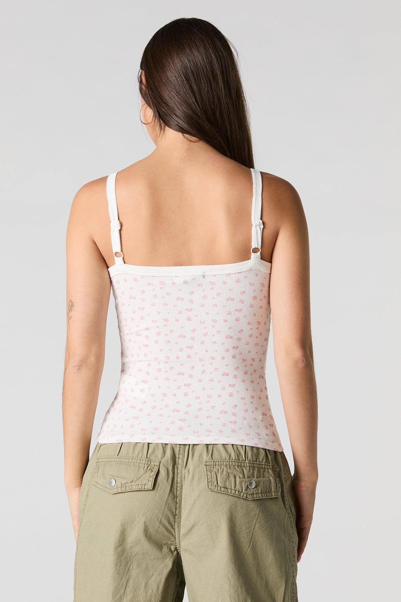 Everyday Ribbed V-Neck Tank Female Product Image