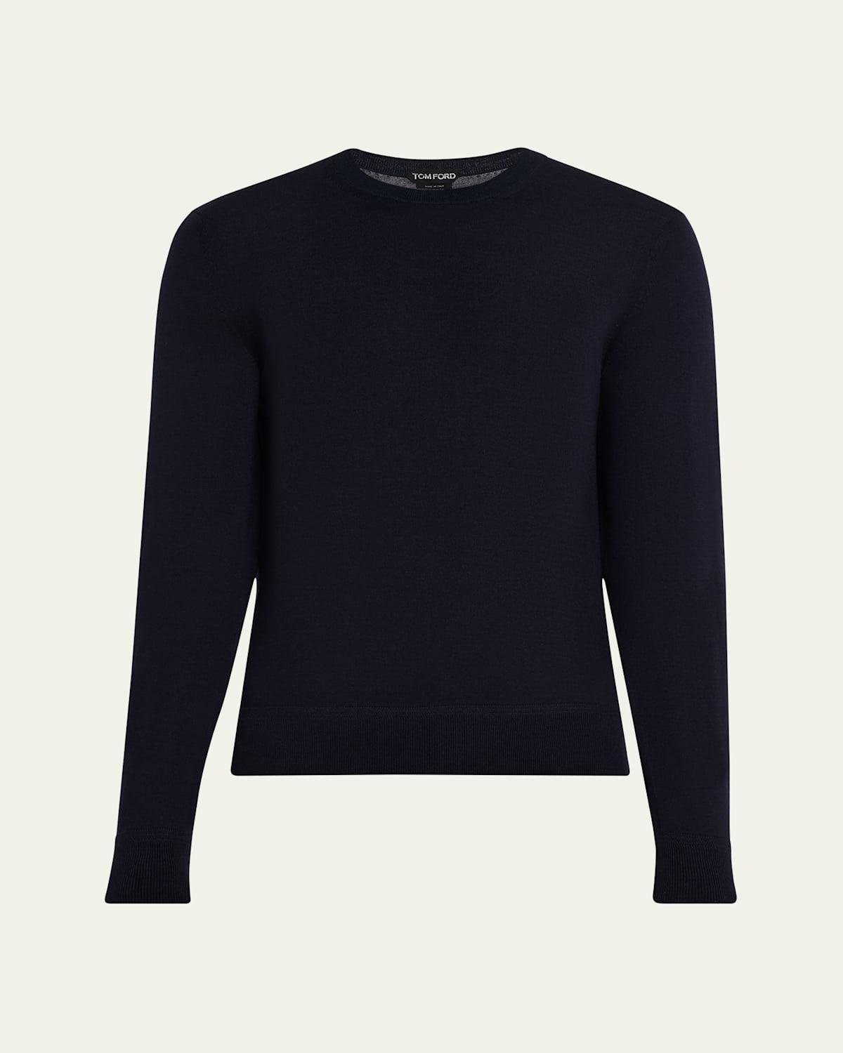 Mens Fine Gauge Wool Crewneck Sweater Product Image