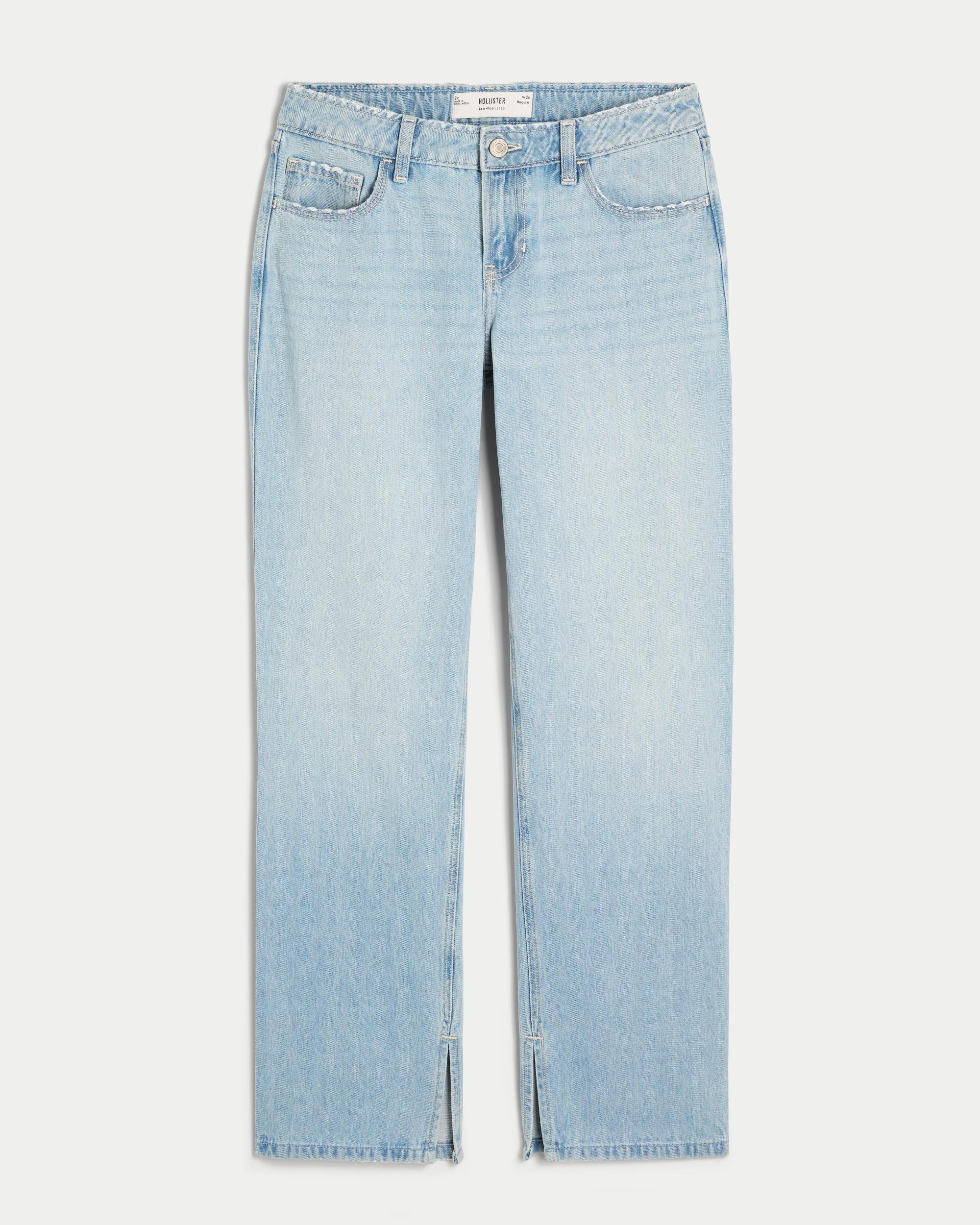 Low-Rise Light Wash Loose Jeans Product Image