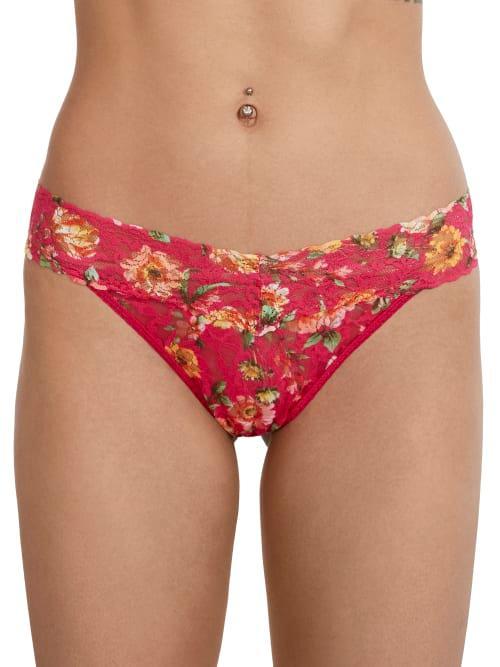 Printed Original-Rise Signature Lace Thong Product Image