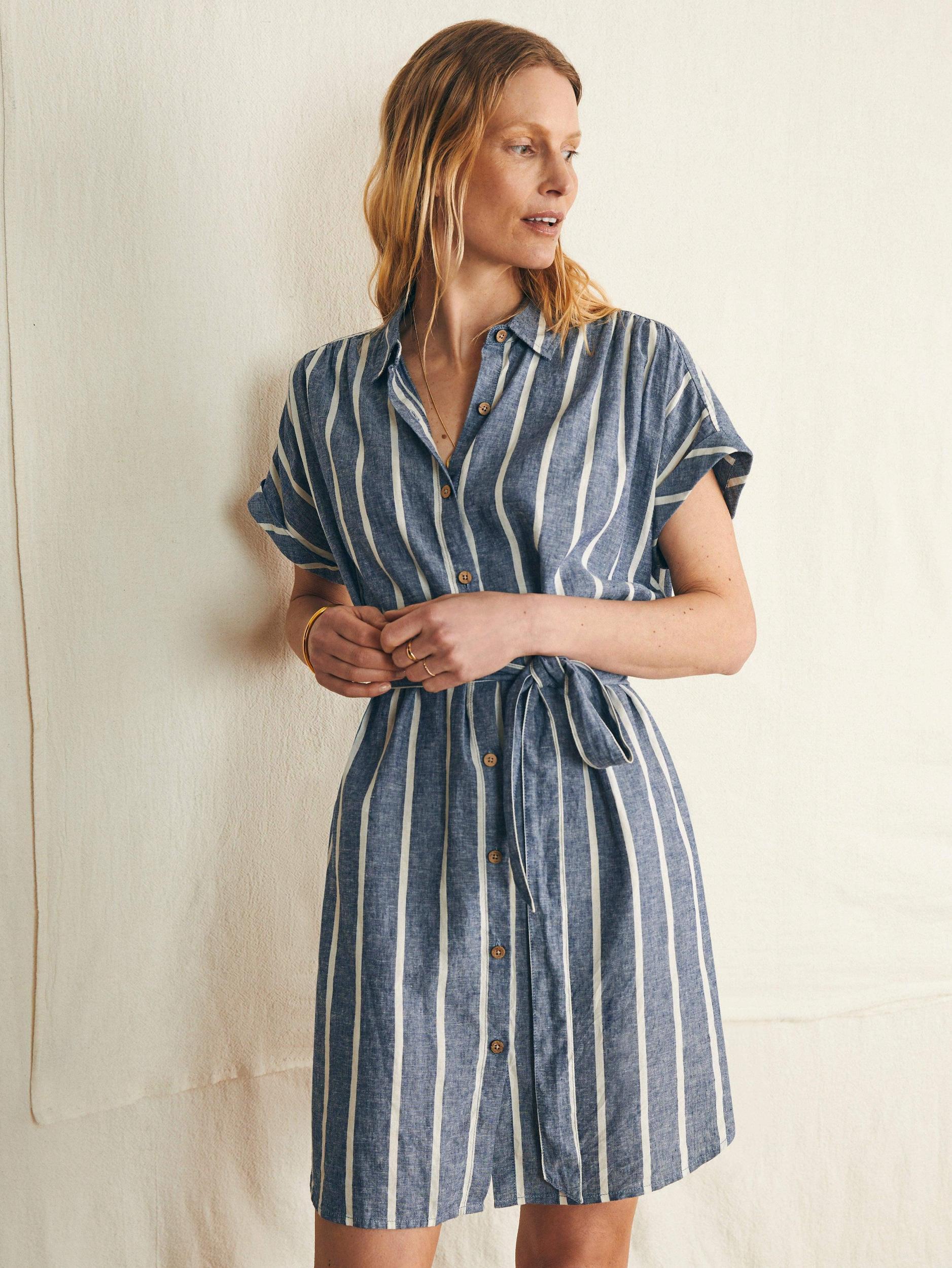 Breeze Shirtdress - Coastal Crisp Stripe Female Product Image