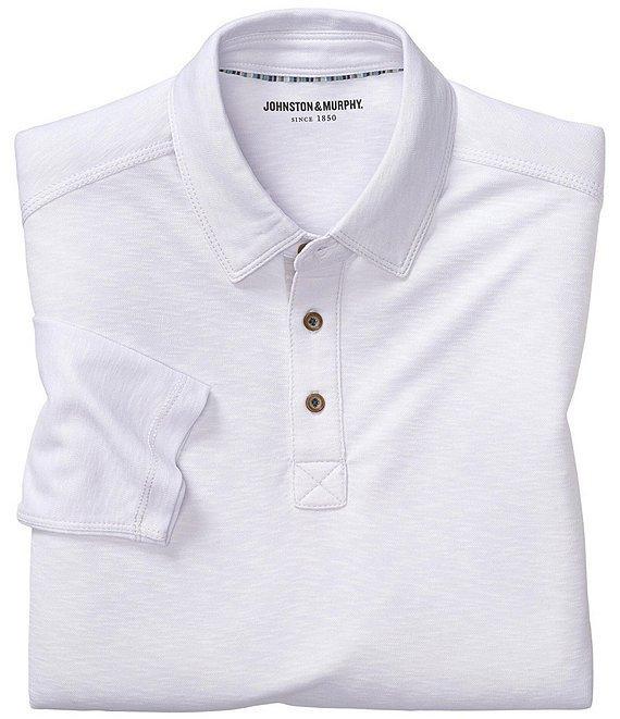 Johnston & Murphy Vintage Slub Long-Sleeve Polo Shirt Product Image
