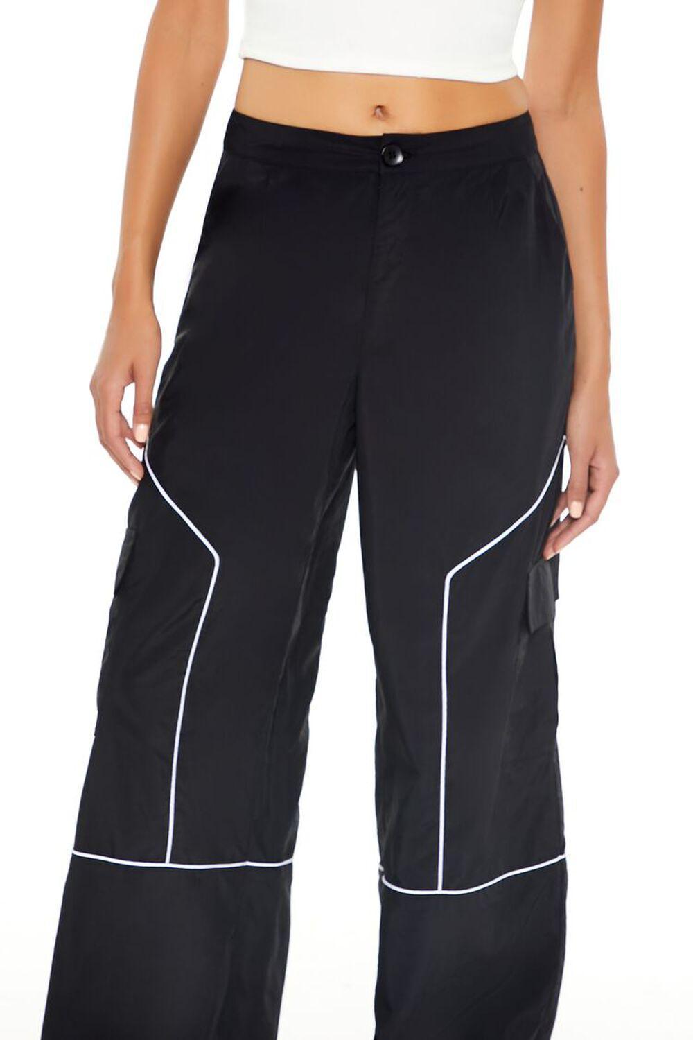 Two-Tone High-Rise Cargo Pants | Forever 21 Product Image