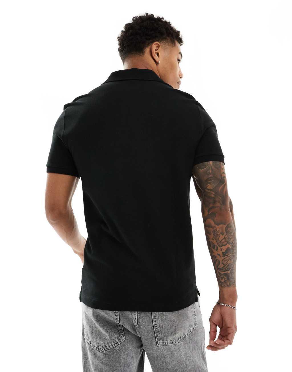 Lacoste slim fit pique polo in white Product Image