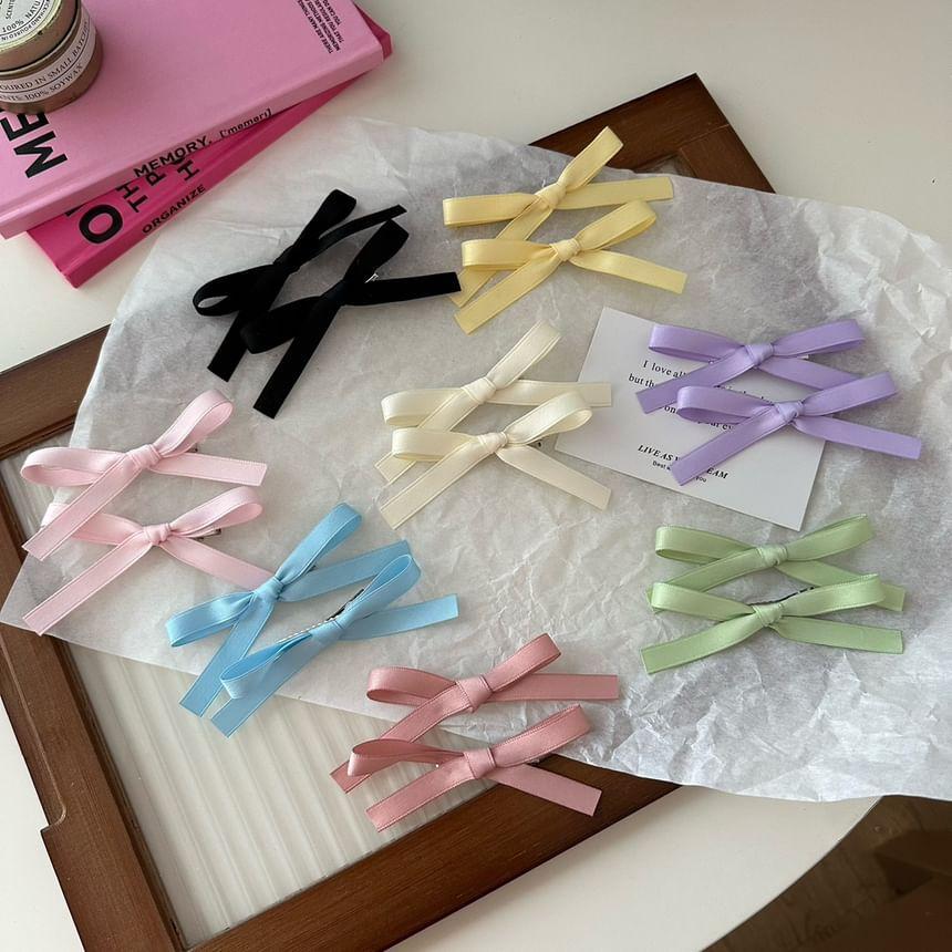 Set of 2: Ribbon Bow Hair Clip Product Image