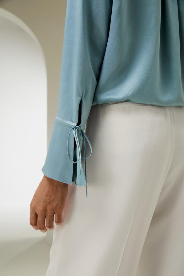 Silk Blouse with Drawstring Product Image