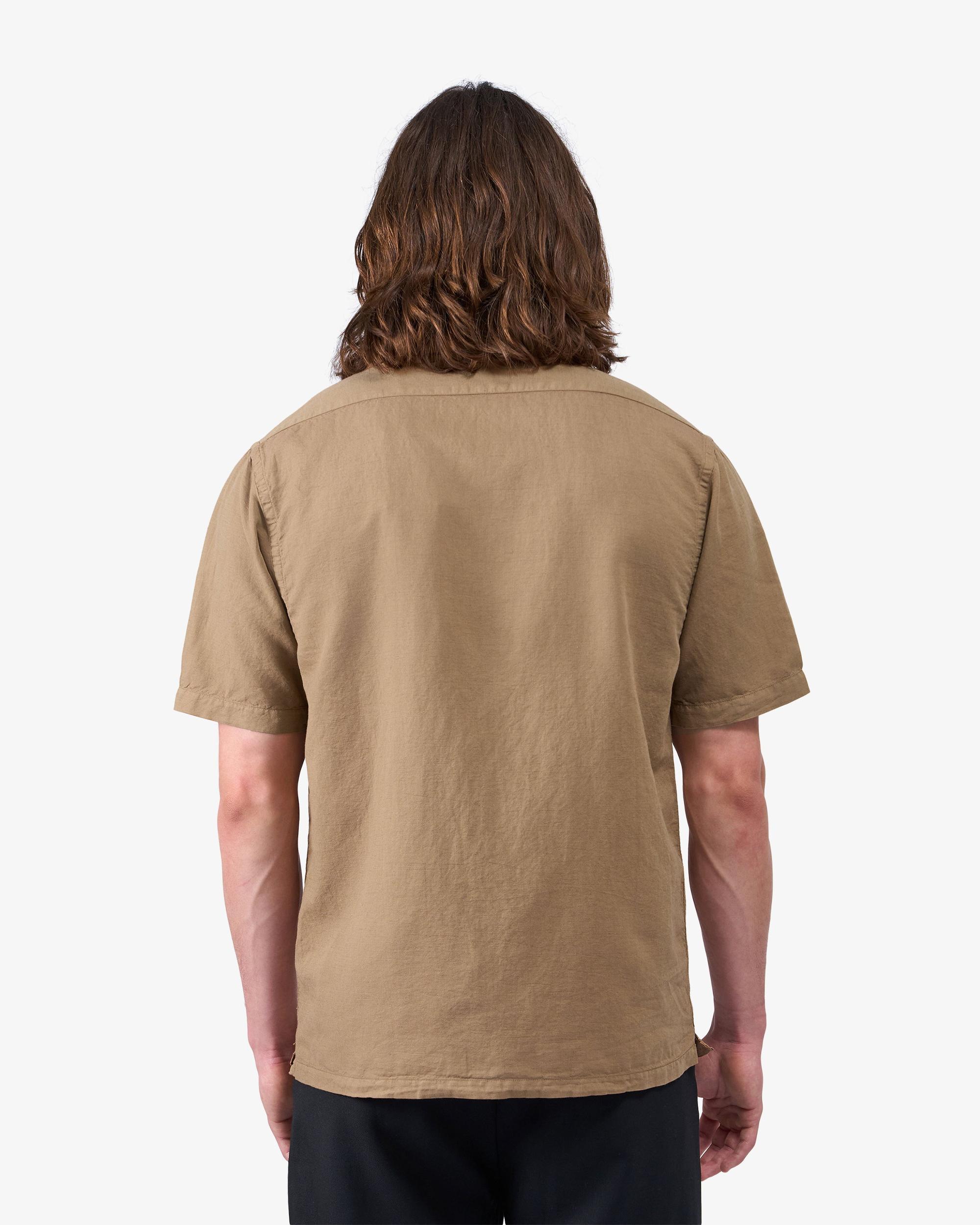 Linen Short Sleeved Shirt - Lava Grey Product Image