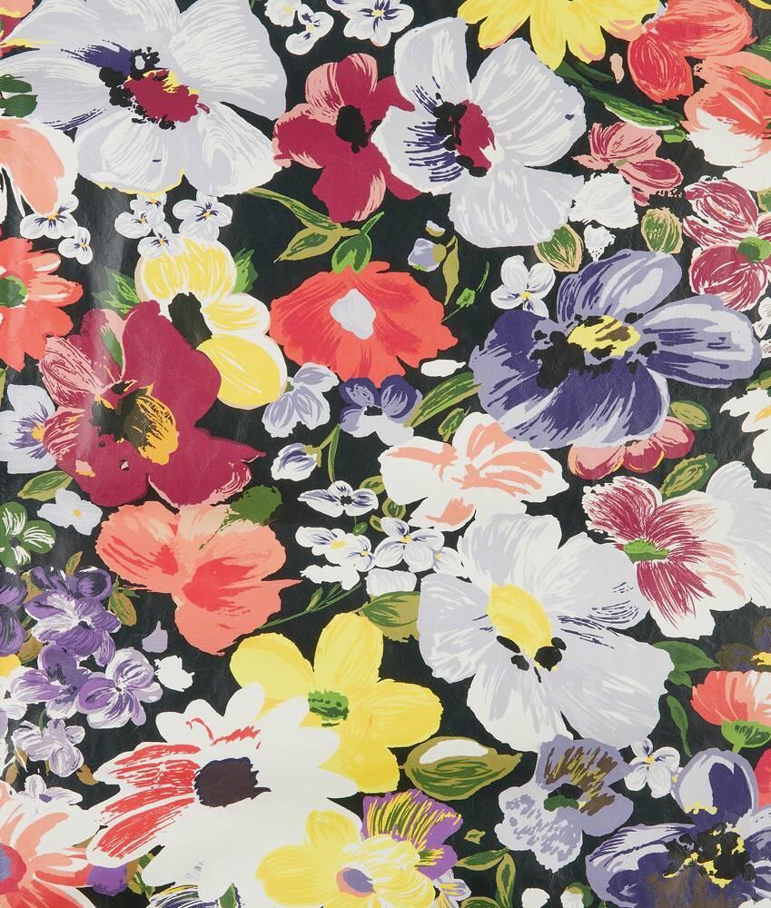 Men's Printed Leather Shirt in Multicolor Product Image