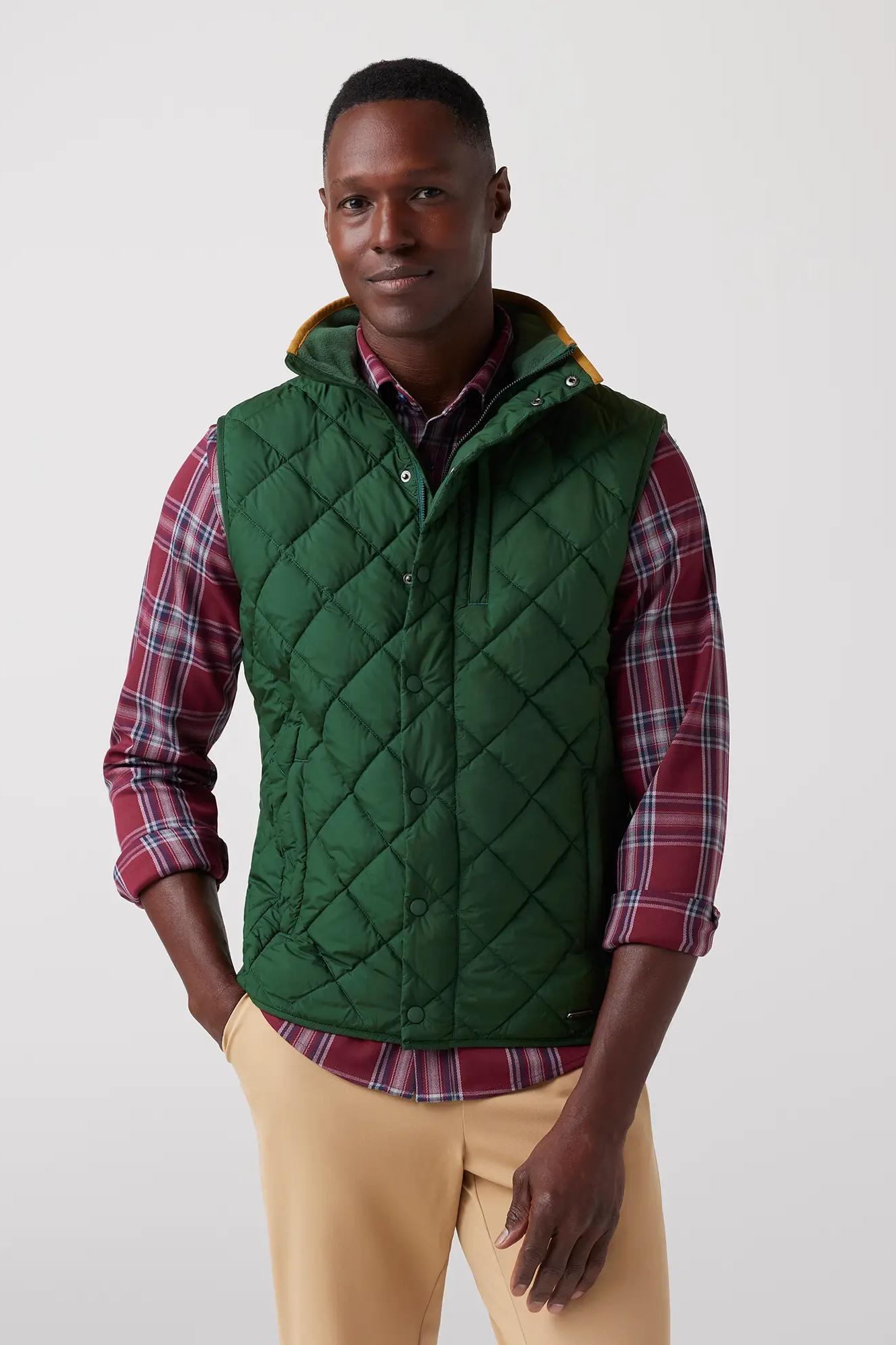 Belmot Vest - Spruce Solid Product Image