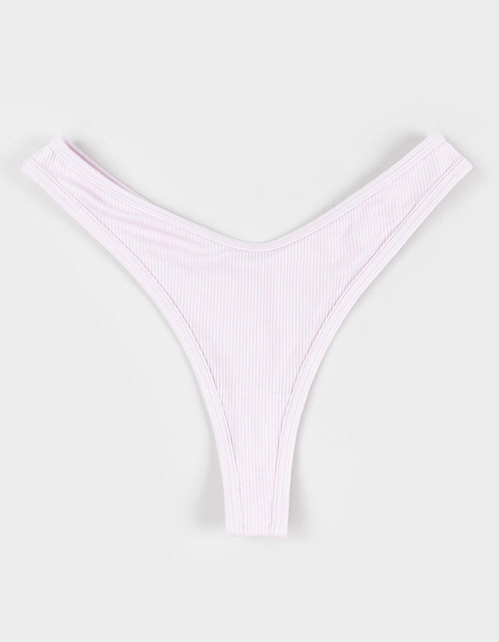 FULL TILT High Leg Rib Thong - RED Product Image