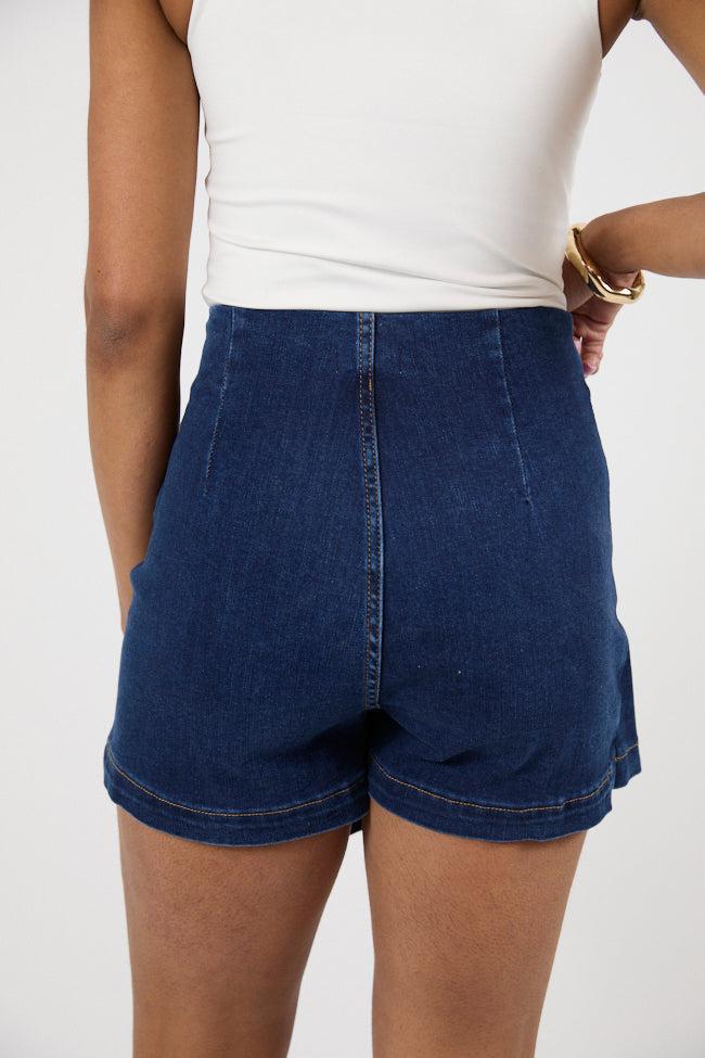 My Favorite Dark Wash Denim Skort Product Image