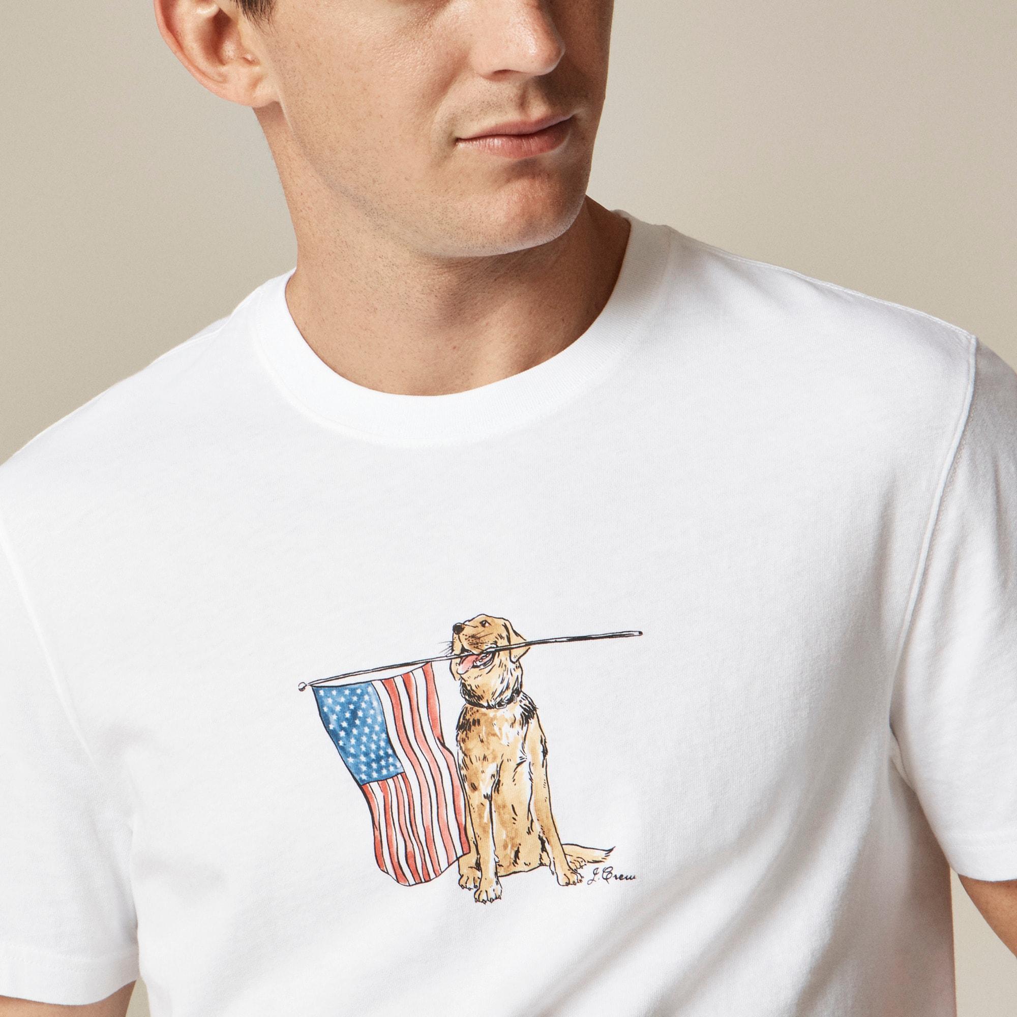 Vintage-wash cotton graphic T-shirt Product Image