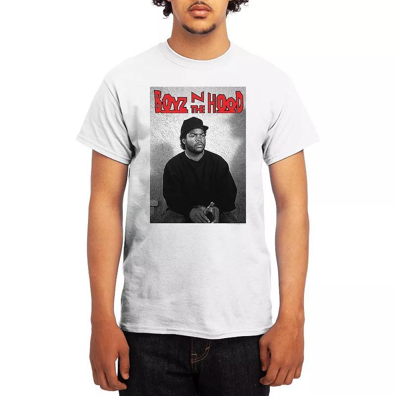 Men's Boyz N' The Hood Logo Doughboy Photo Tee, Size: Medium, Grey Red Product Image