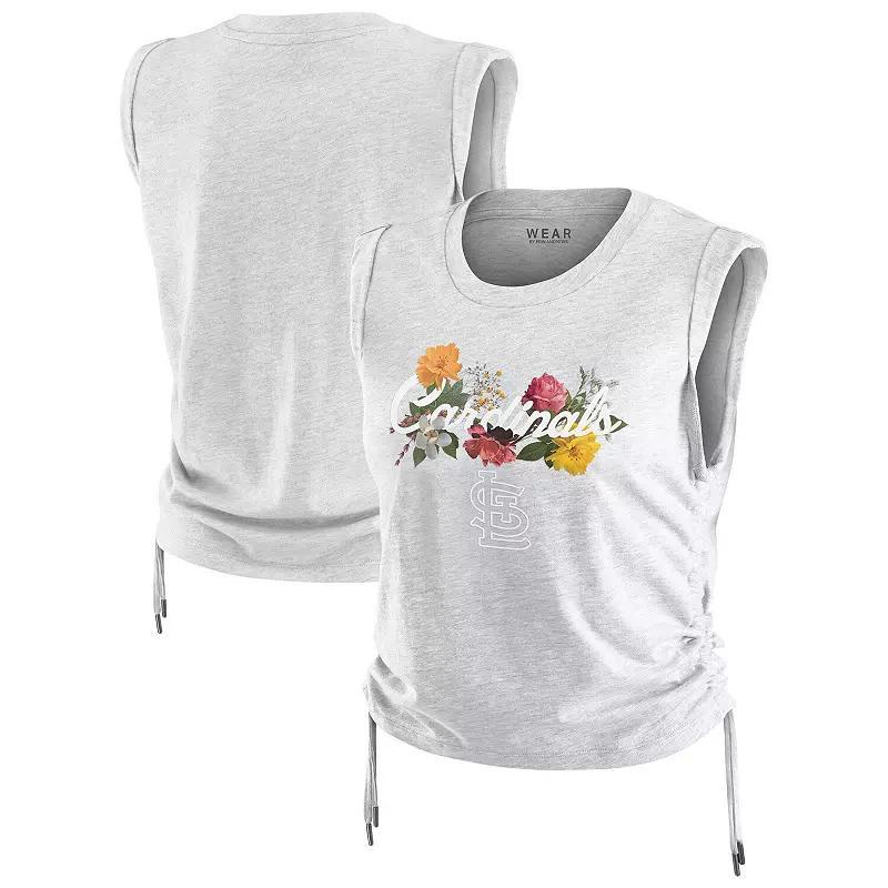 Women's WEAR by Erin Andrews  Heather Gray Colorado Rockies Cinched Tank Top, Size: XL, Grey Product Image