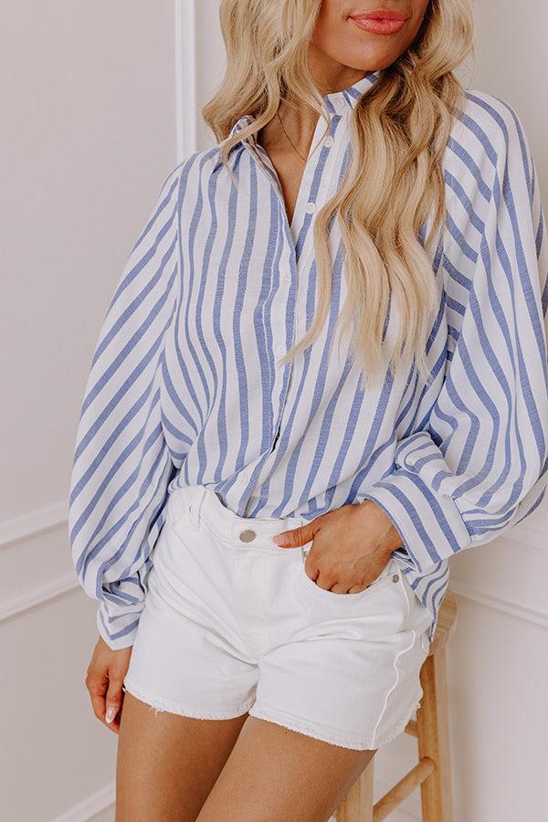 JUST USA Joy High Waist Shorts in White Product Image